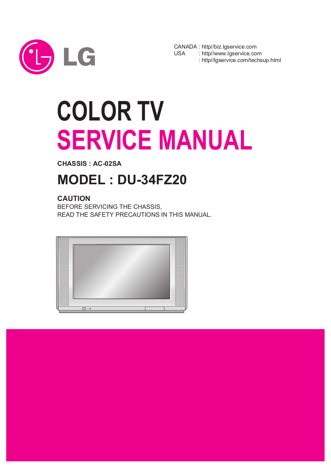 LG DU-34FZ20 Schematic