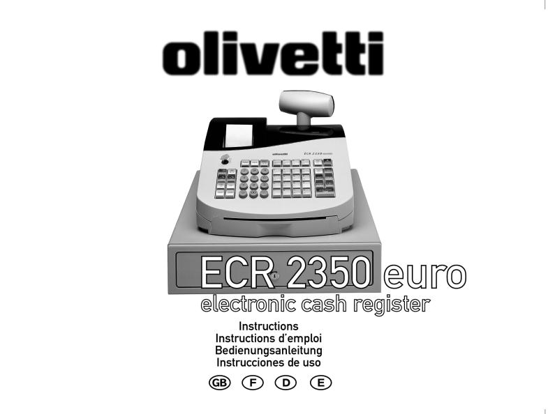 Olivetti ECR 2350 INSTRUCTIONS Manual