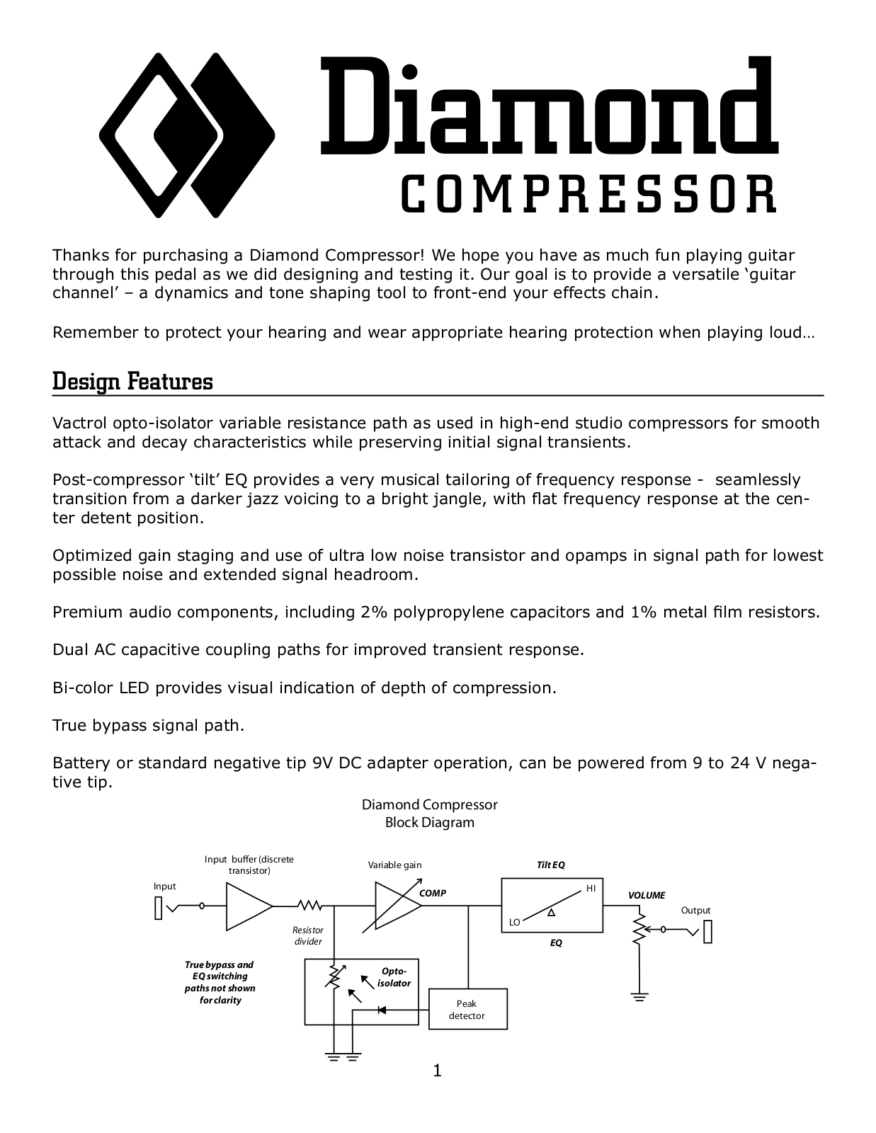 Diamond Compressor User Manual