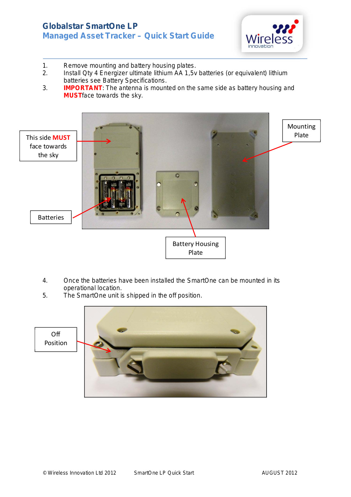 Globalstar SmartOne LP Quick Start Manual - ManualMachine.com