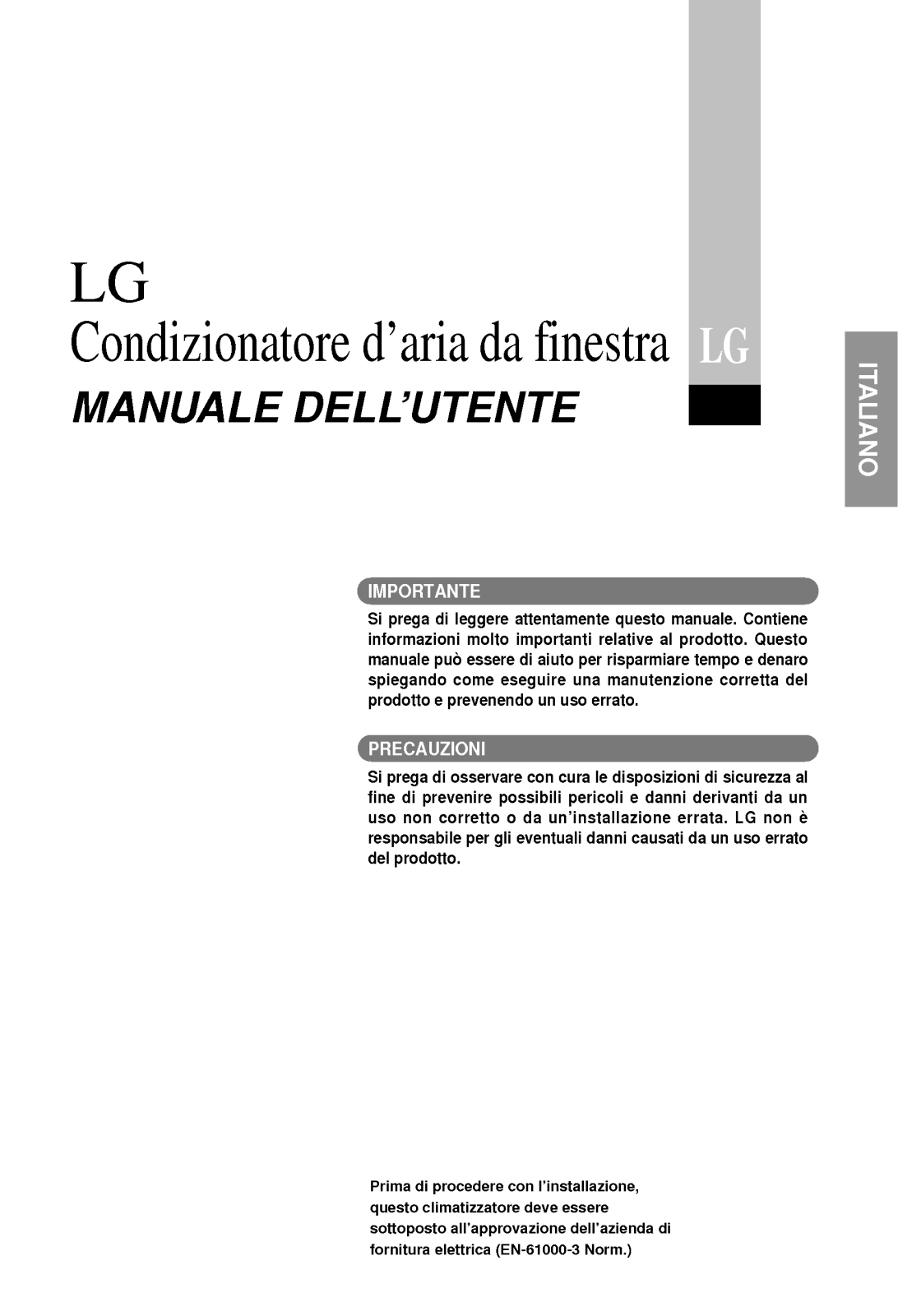 Lg W18AH User Manual