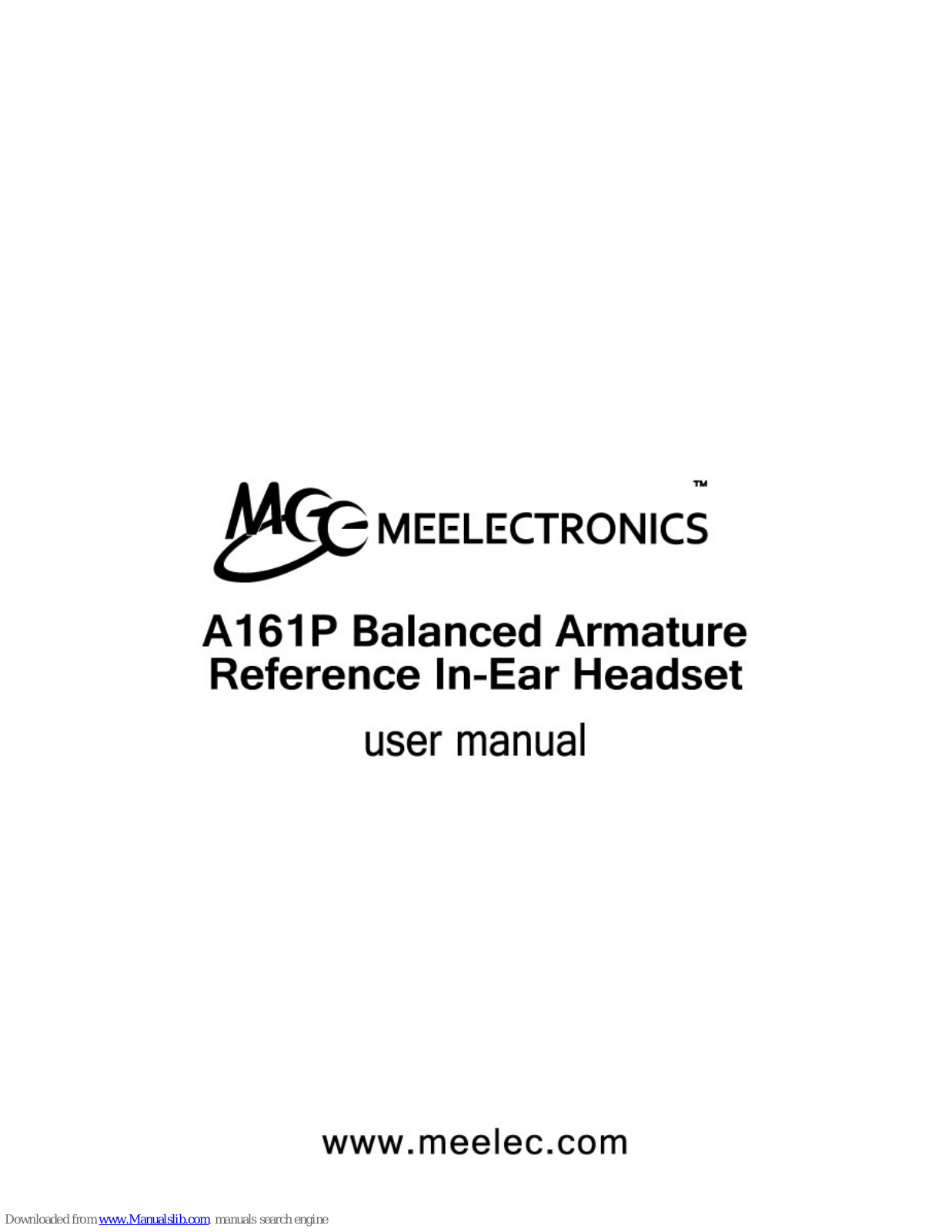 Meelectronics A161P User Manual