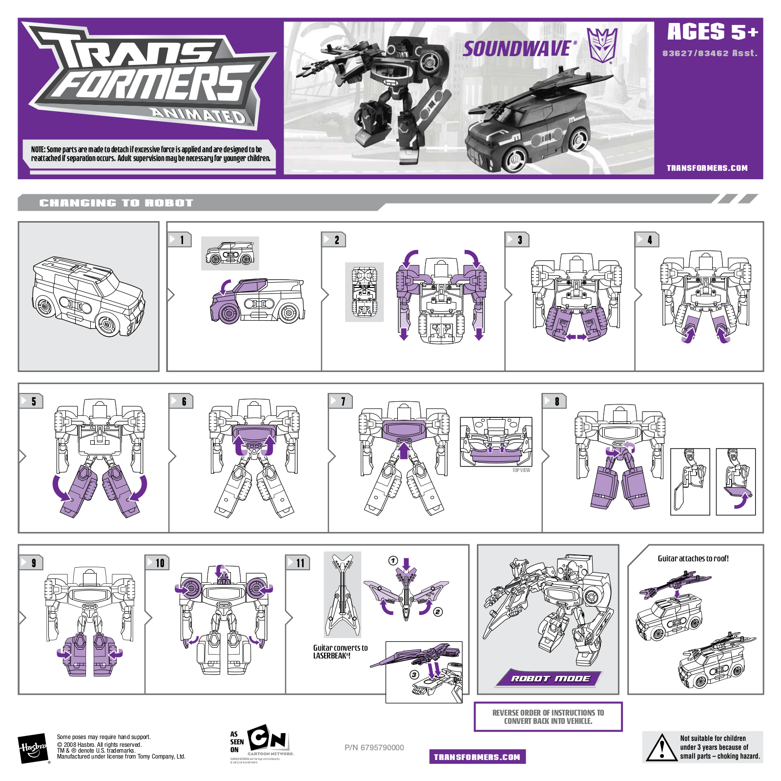 Hasbro TRANSFORMERS ANIMATED SOUNDWAVE User Manual