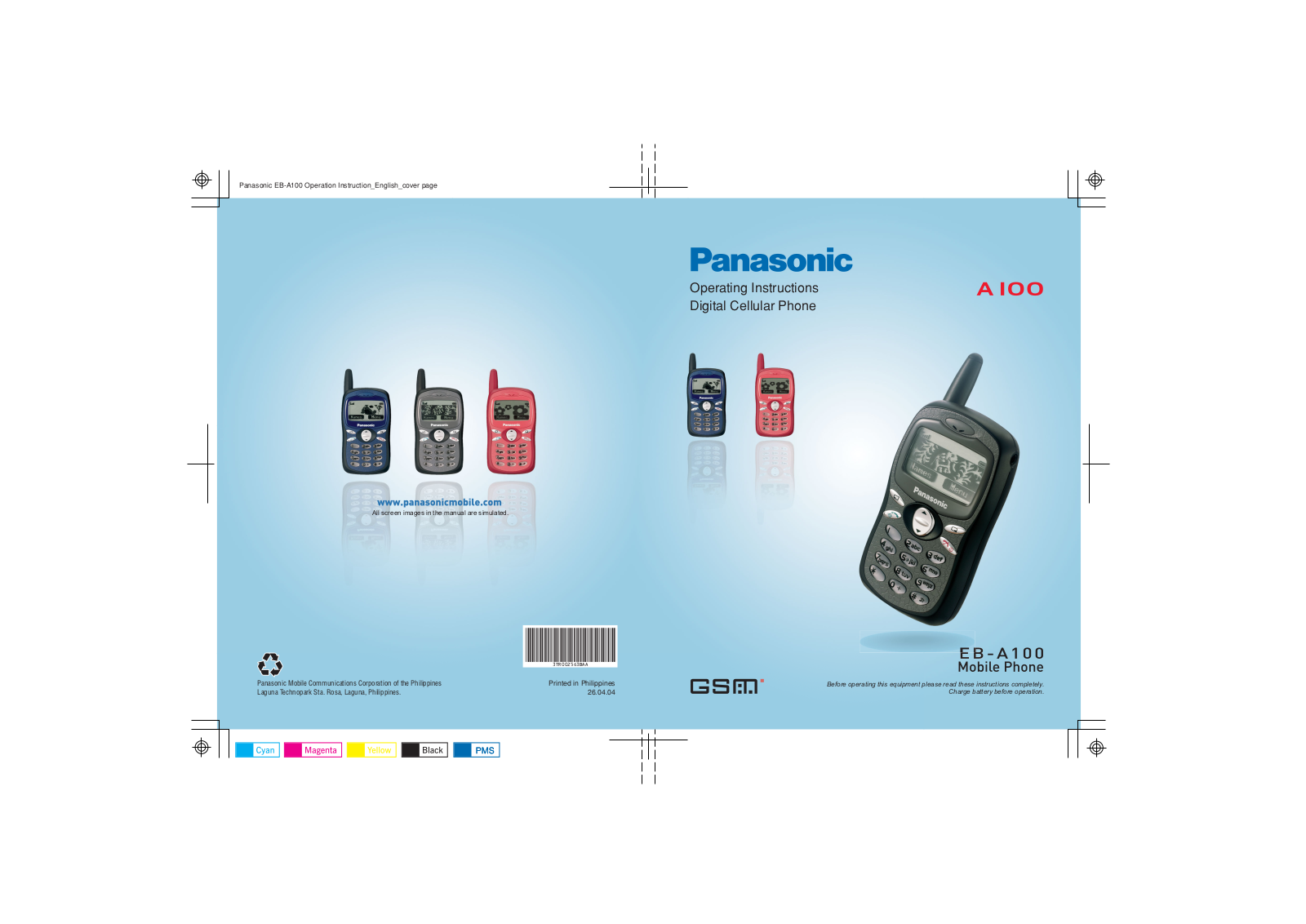 Panasonic EB-A100 User Manual