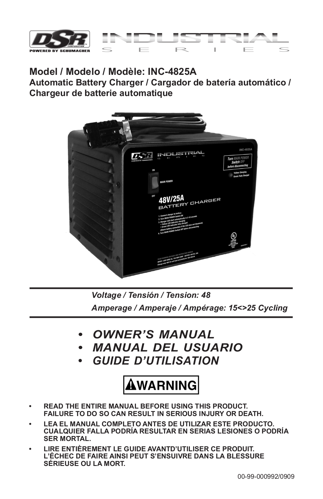 Schumacher INC-14825A User Manual