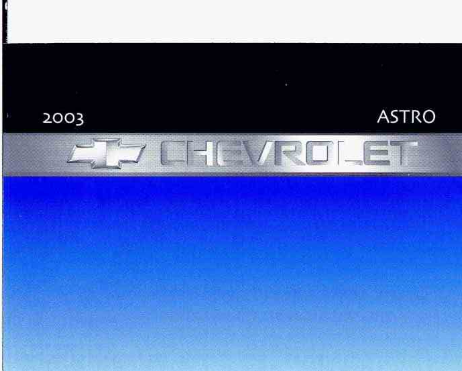 Chevrolet Astro 2003 Owner's Manual