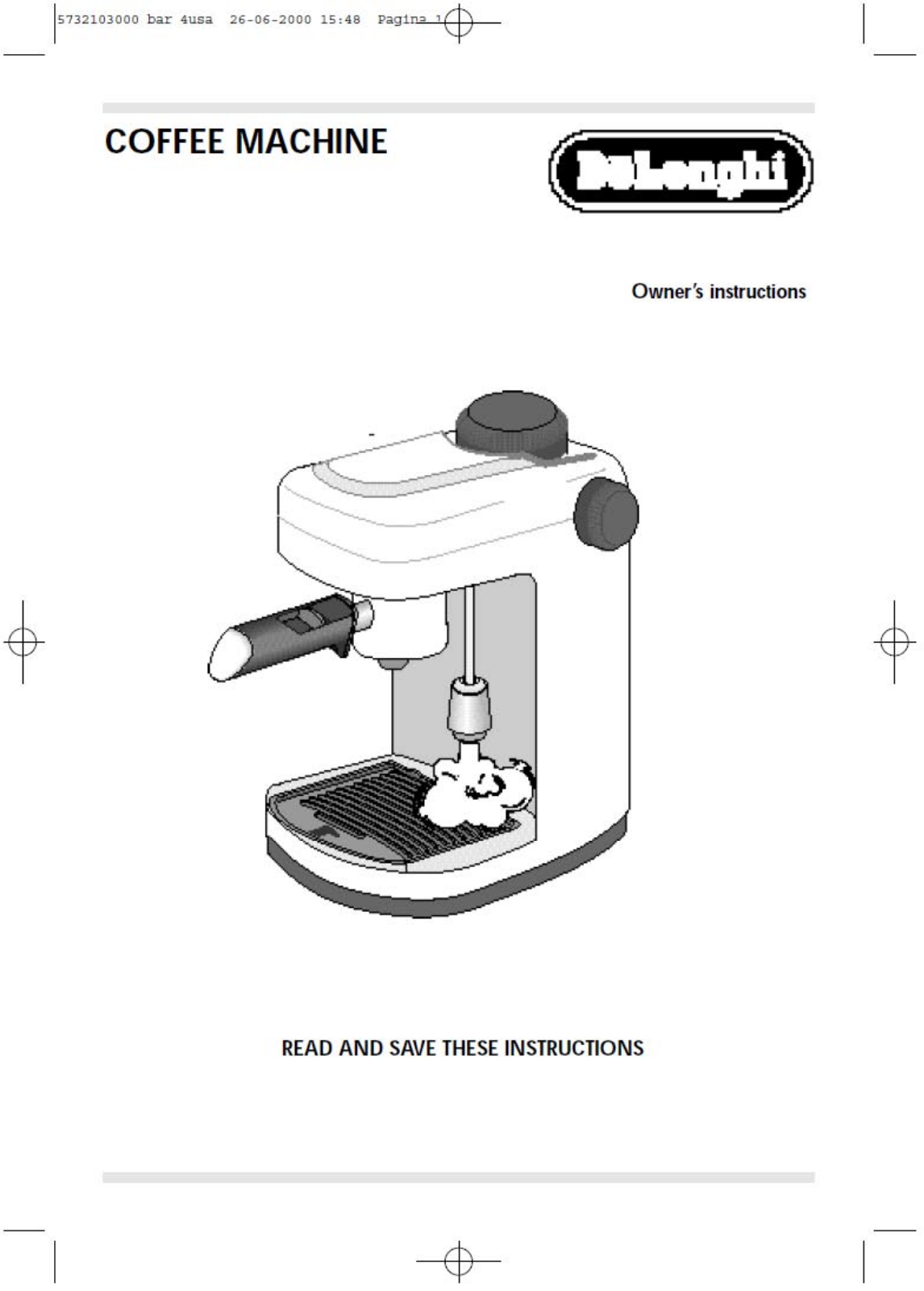 Delonghi Bar4u Owner's Manual