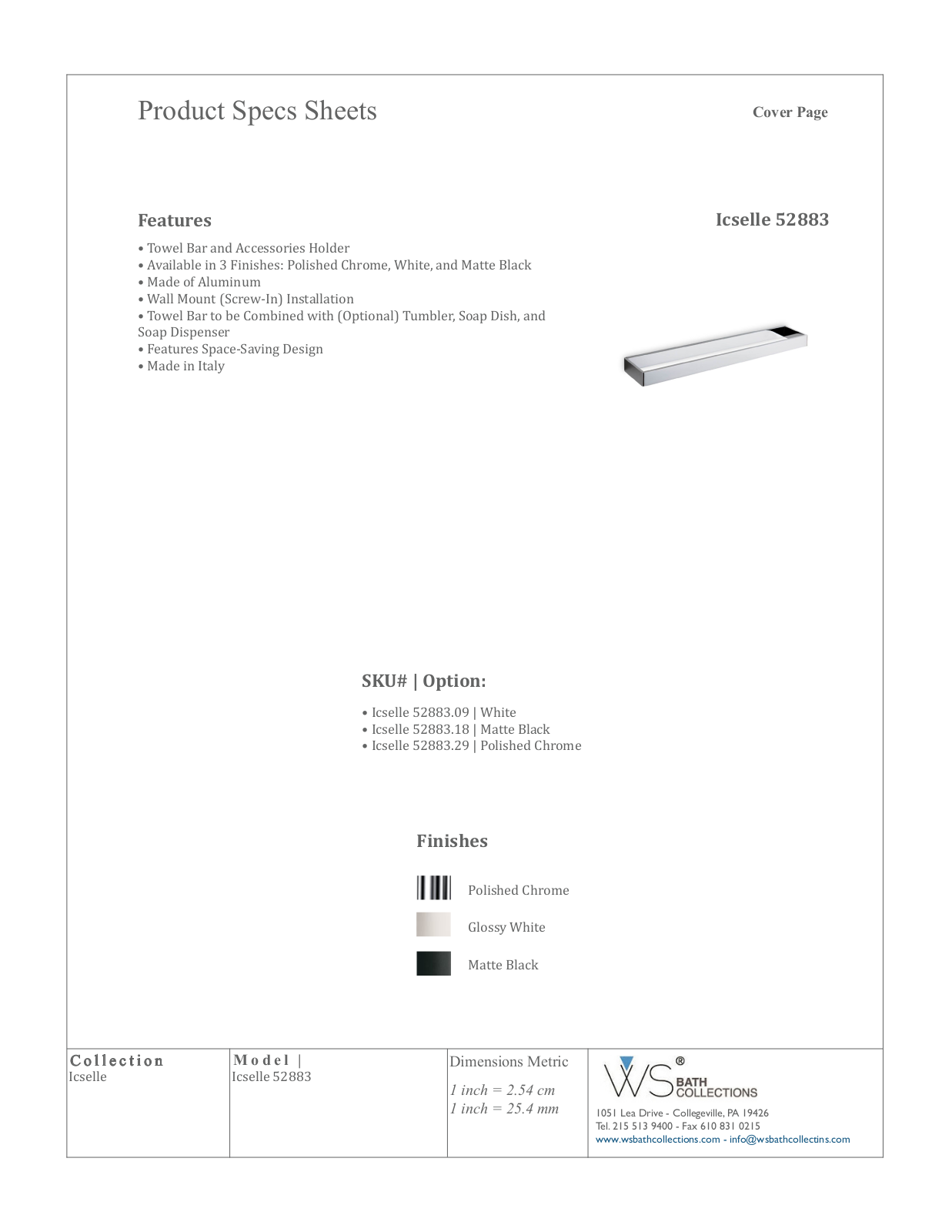 WS Bath Collections WSO3178 Specifications - ManualMachine.com