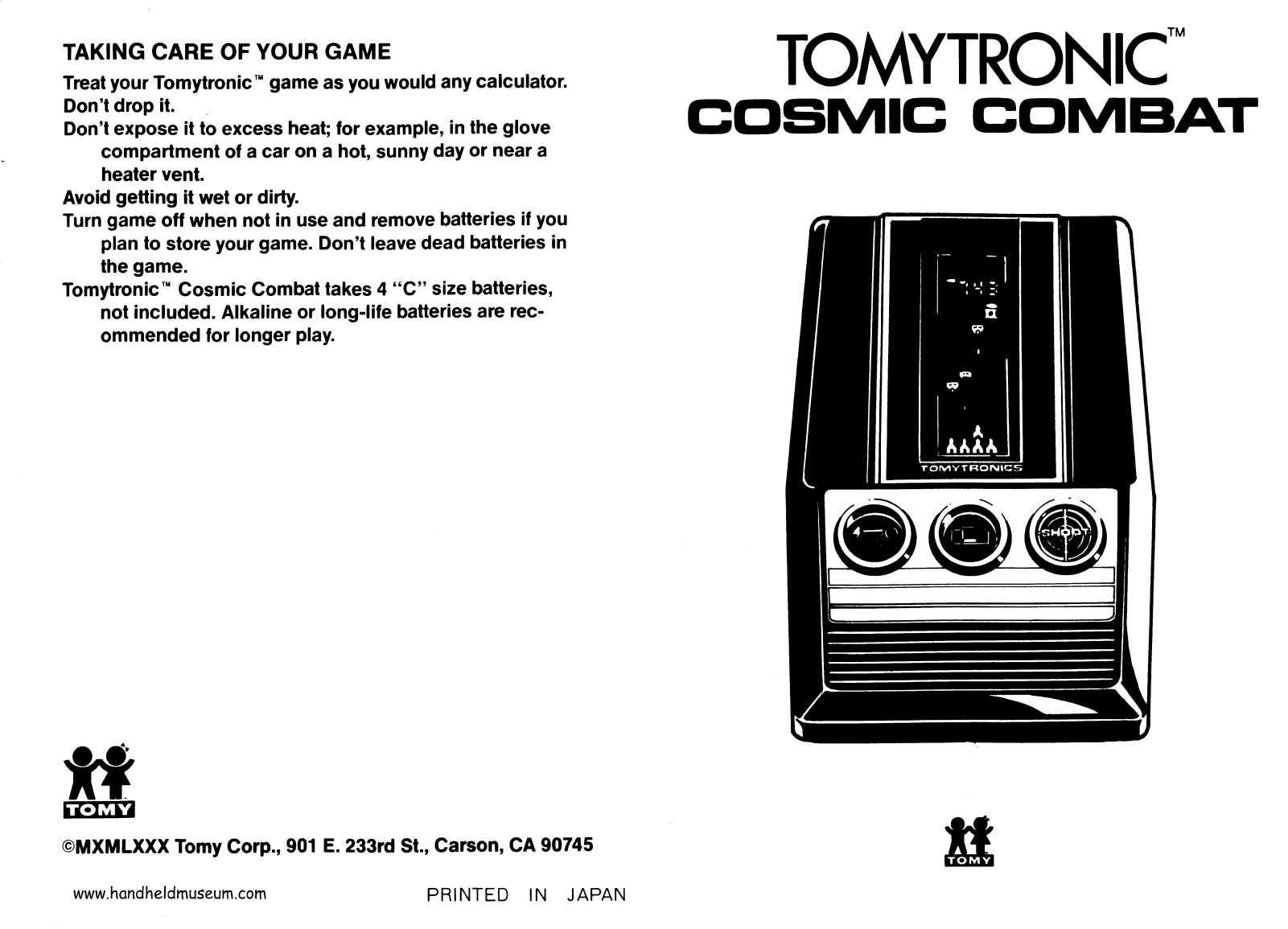 Tomy Cosmic Combat User Guide