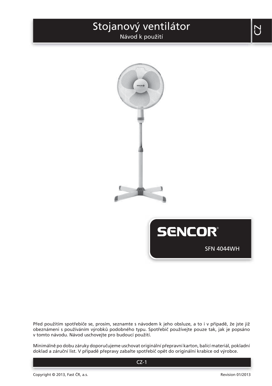 Sencor SFN 4044WH User Manual