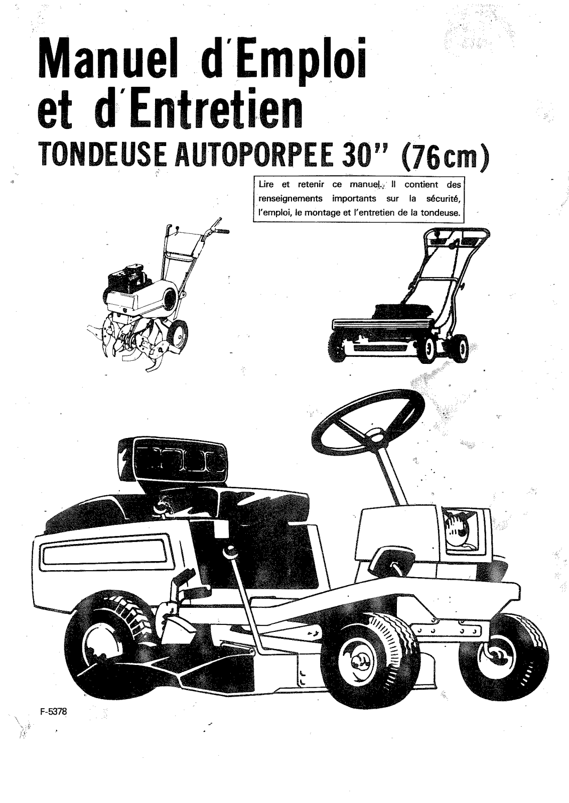 MURRAY 81-30151, 81-30351 User Manual