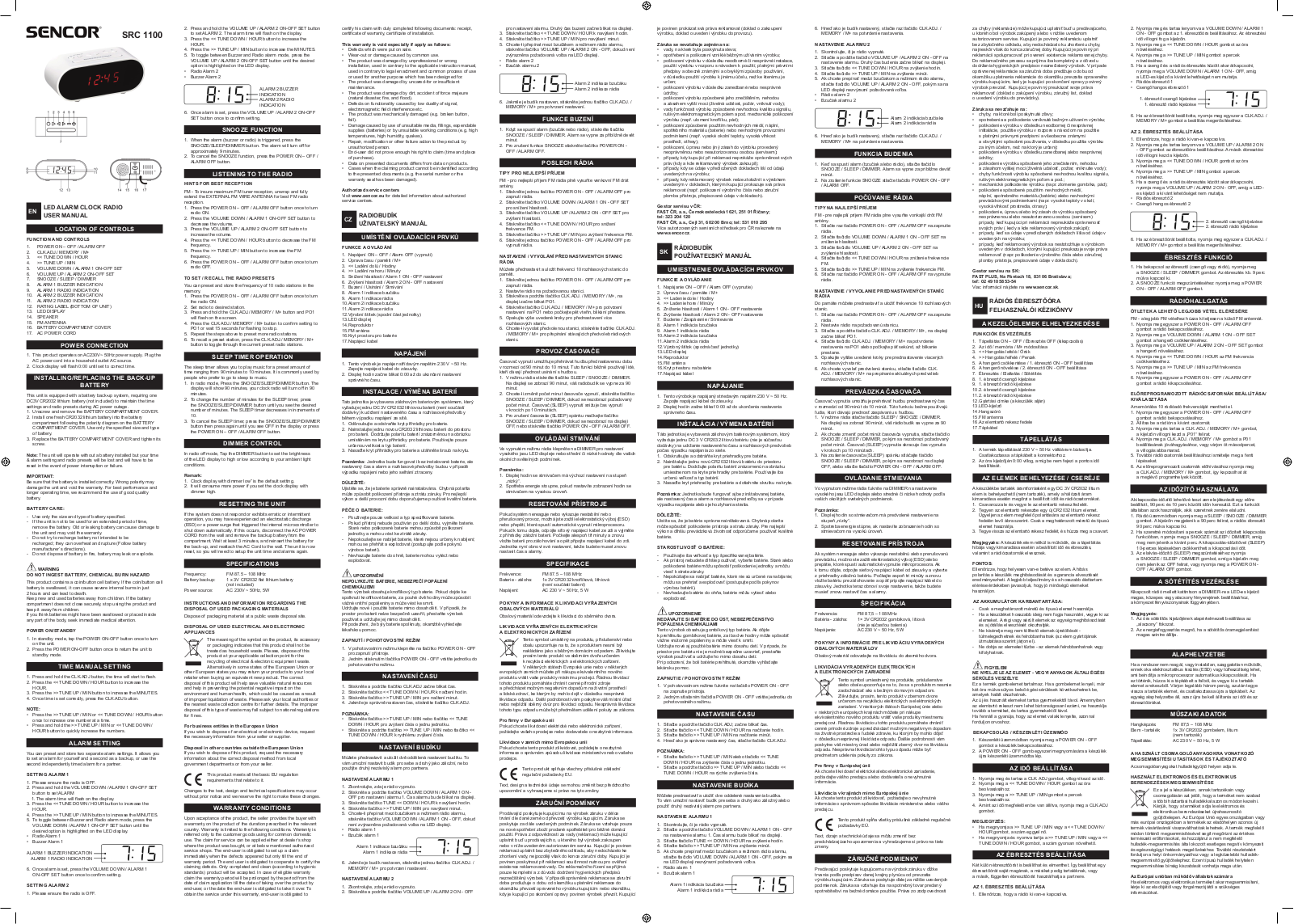 Sencor SRC 1100 W User Manual - ManualMachine.com