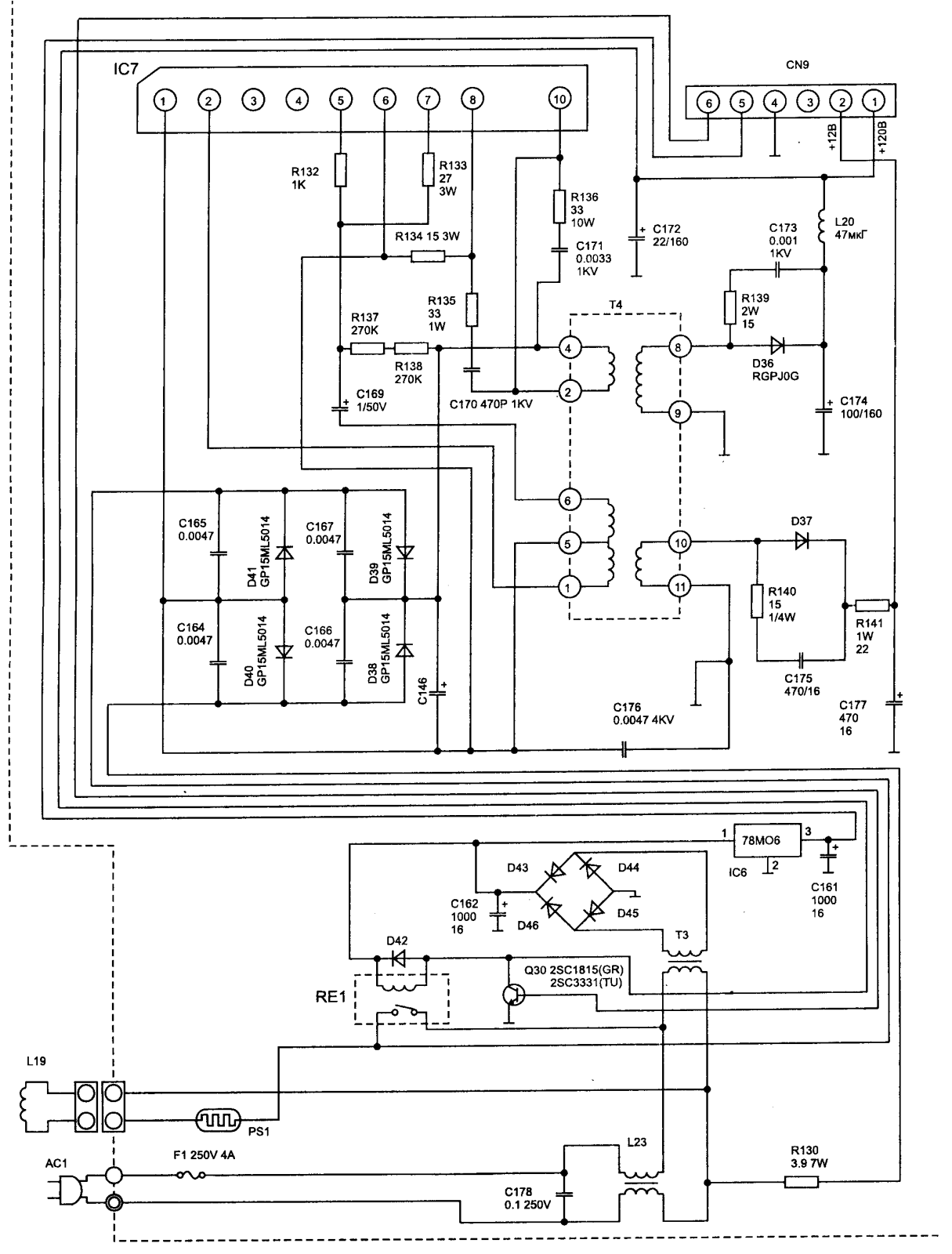 Funai MS-20, MS-20A Schematic