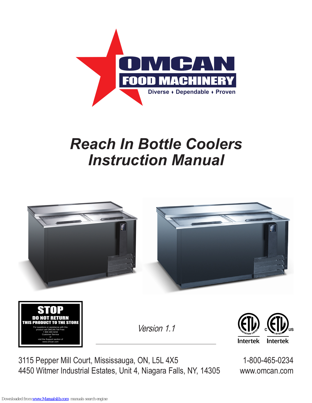 Omcan JBC-50, JBC-65 Instruction Manual