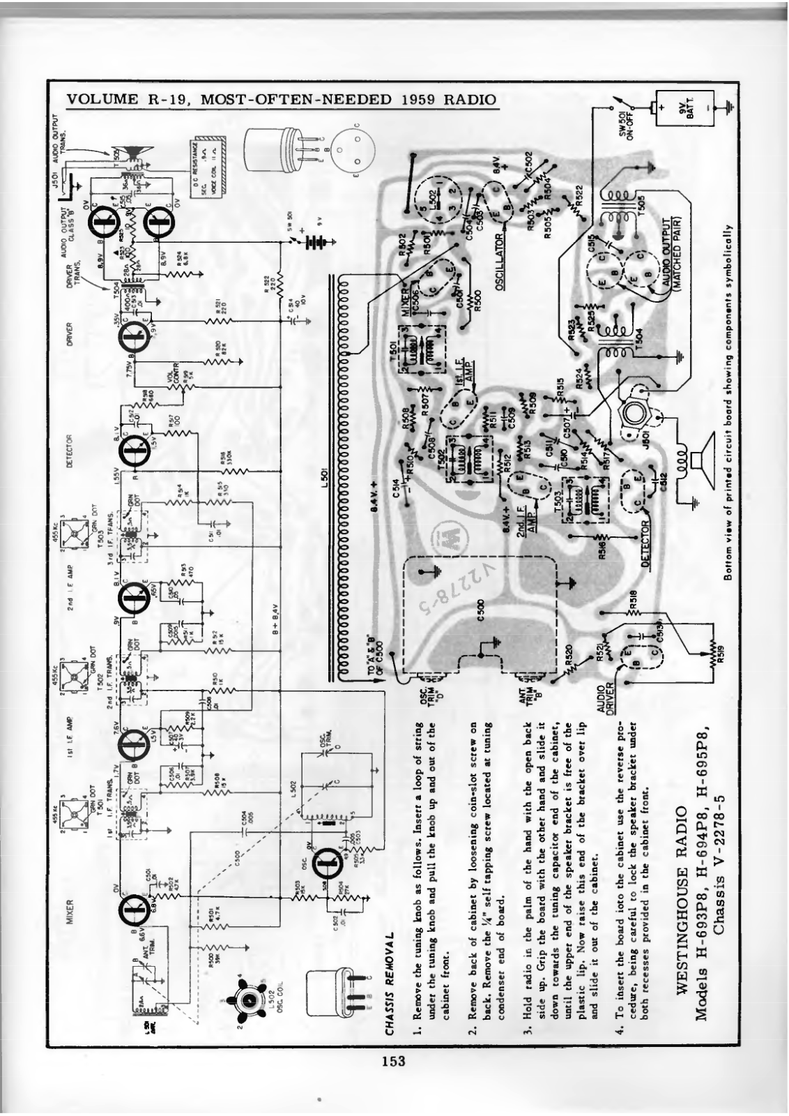 Westinghouse H-693P8, H-694P8, H-695P8 Schematic