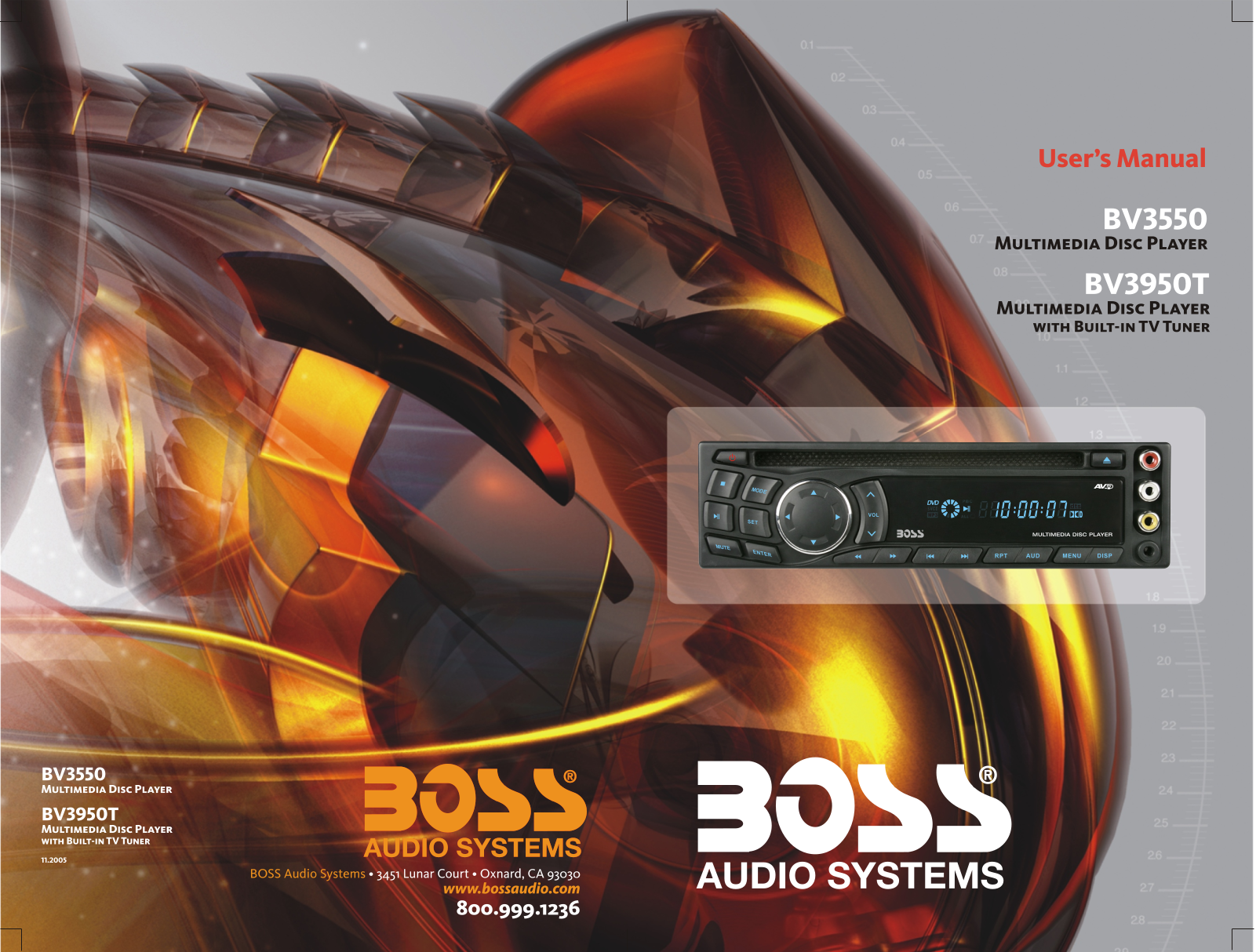 Boss Audio BV3550, BV3950T Owner Manual