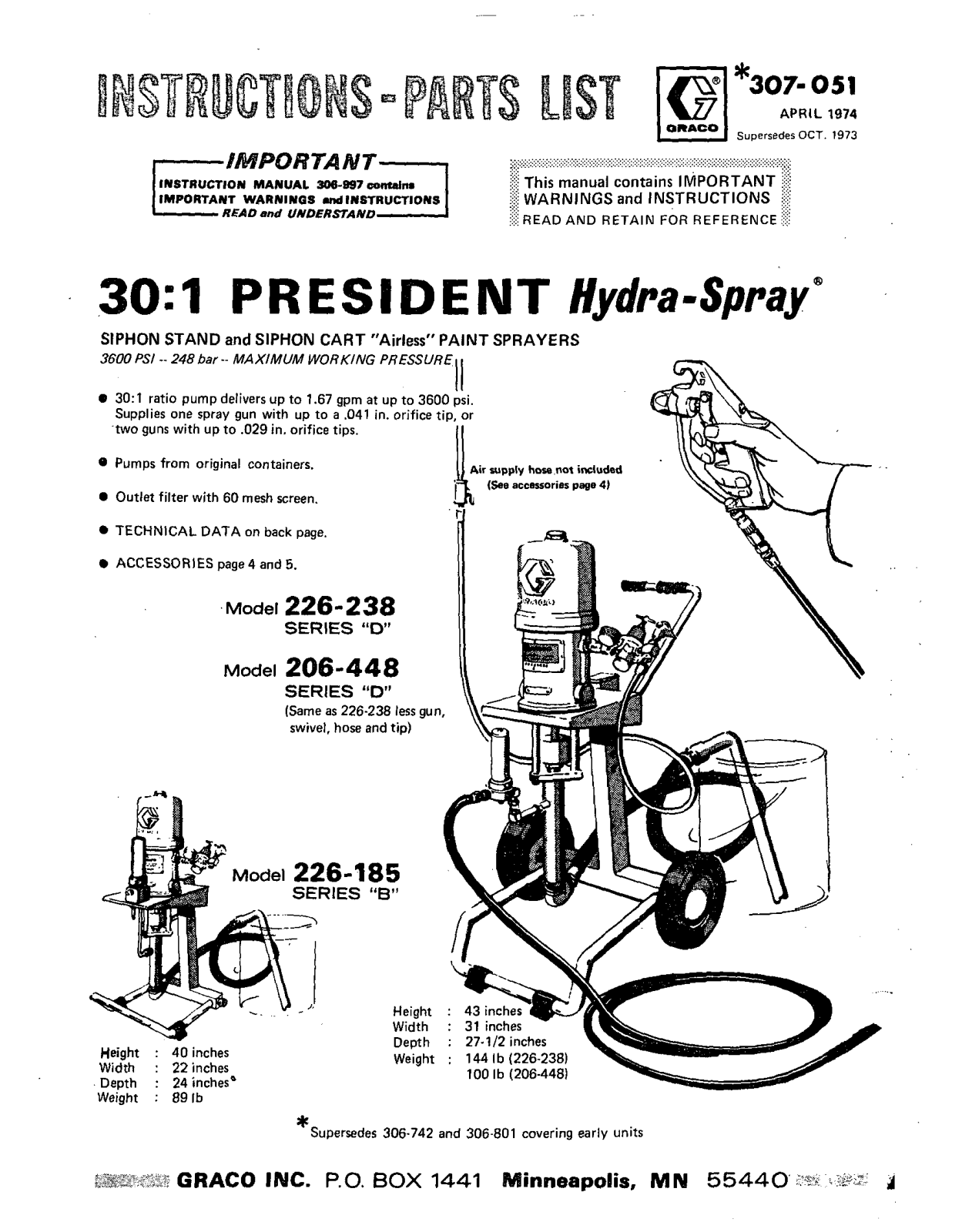Graco 226-238, 226-185, 206-448, 307-051, 306-742 User Manual - ManualMachine.com