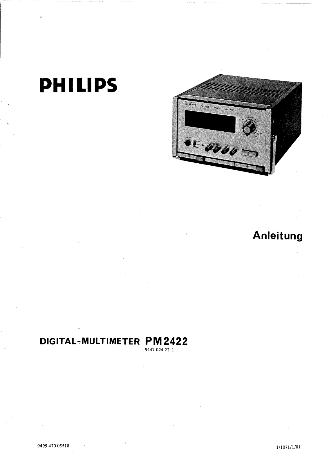 Philips PM-2422 Service manual