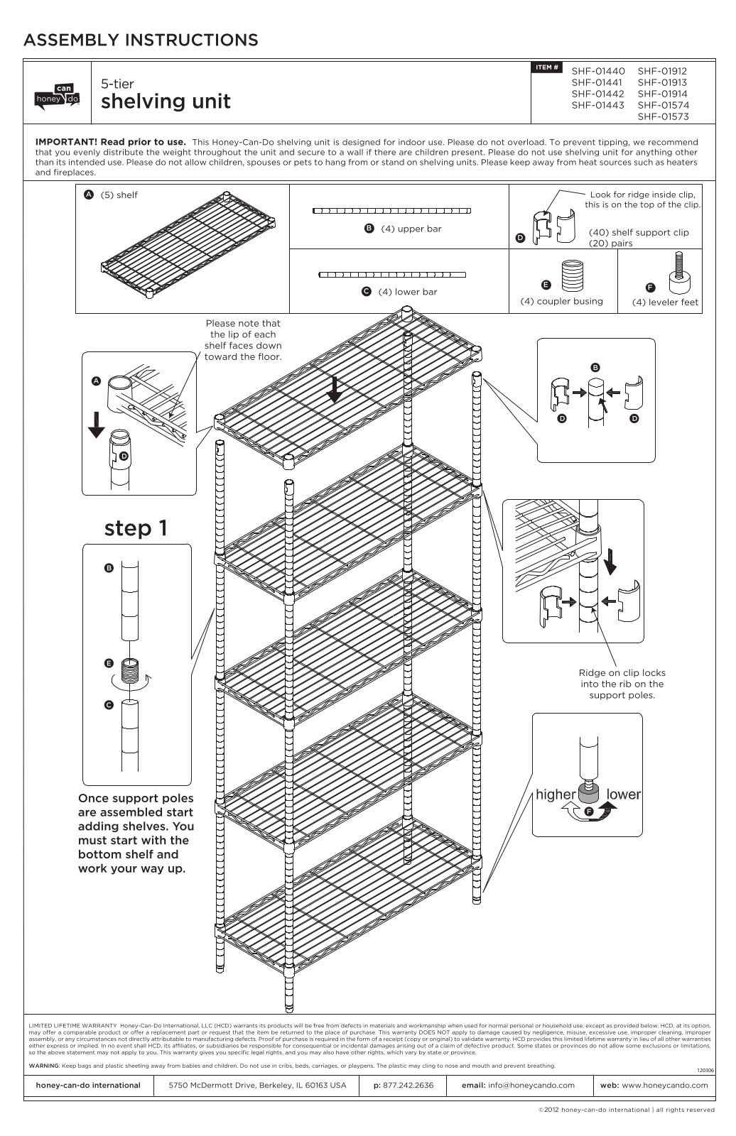 Honey Can Do HCD1402 Installation & Assembly - ManualMachine.com