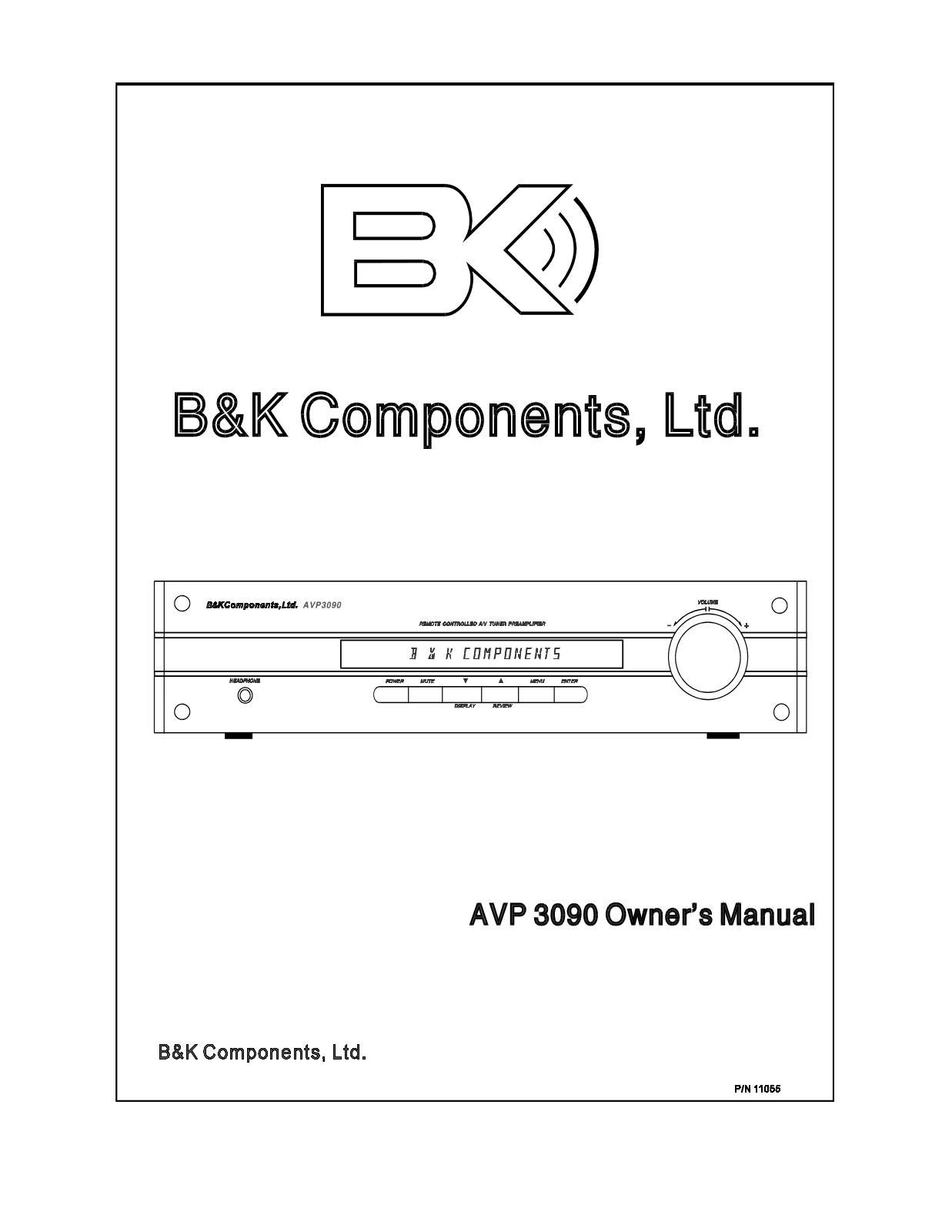 B and K AVP-3090 Owners manual