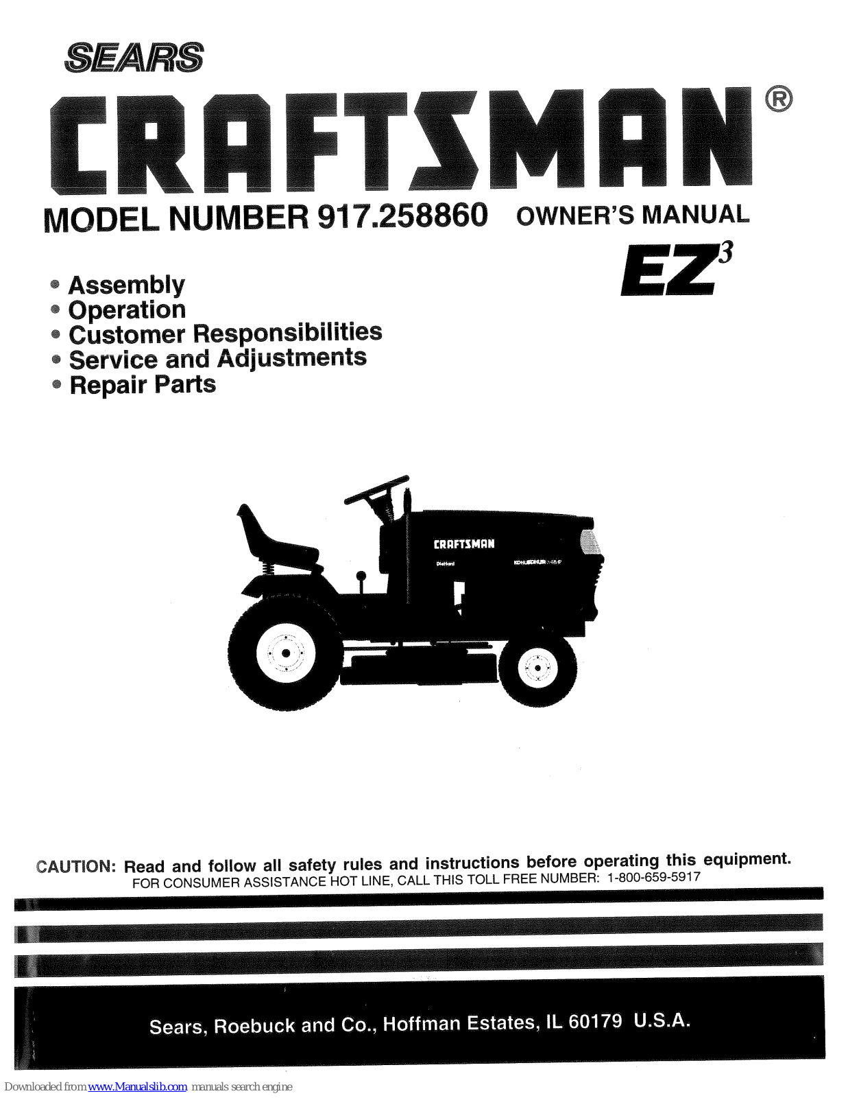 Craftsman 917.258860 Owner's Manual