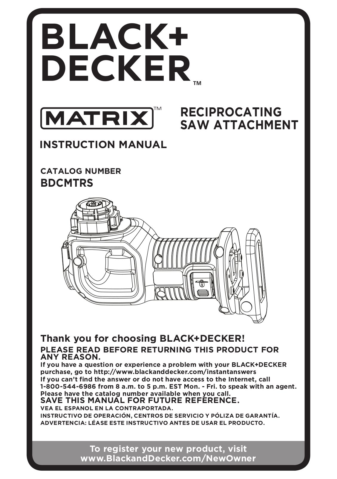 Black & Decker BDCMTRS User Manual