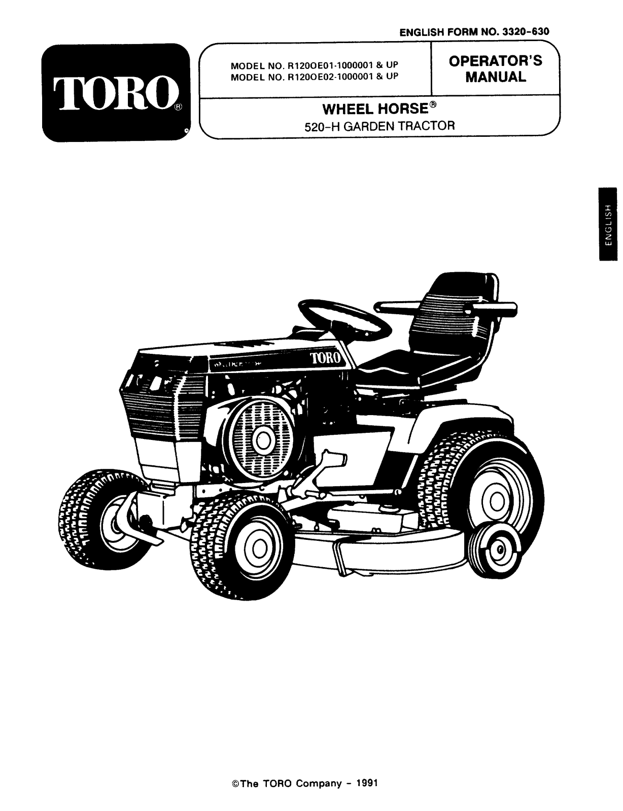 Toro R1-20OE02 Operator's Manual