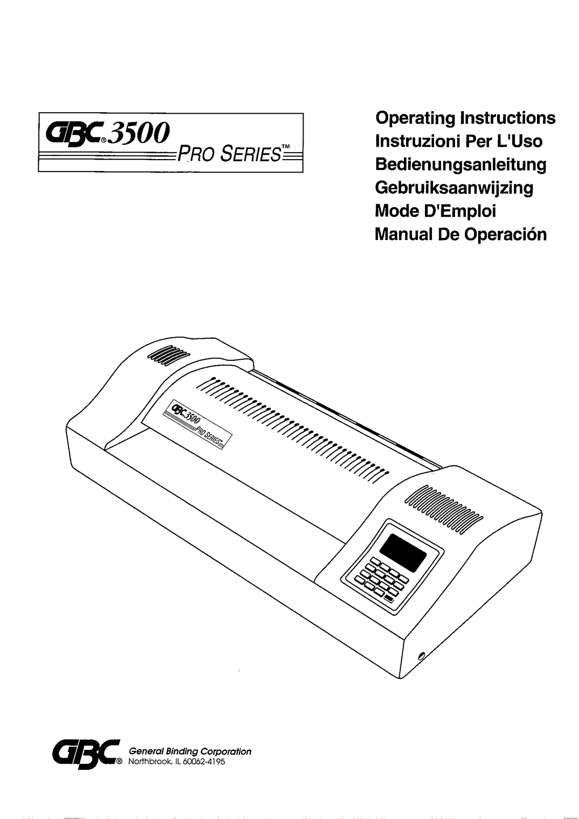 GBC 3500LM User Manual