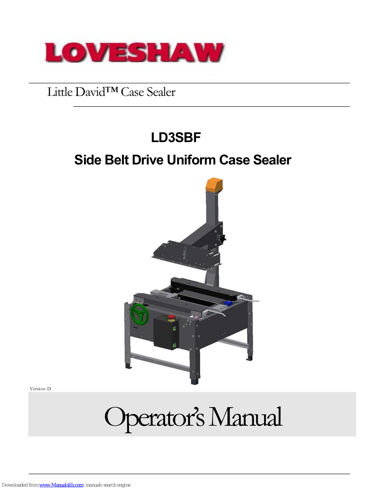 Loveshaw LD3SBF Operator's Manual - ManualMachine.com