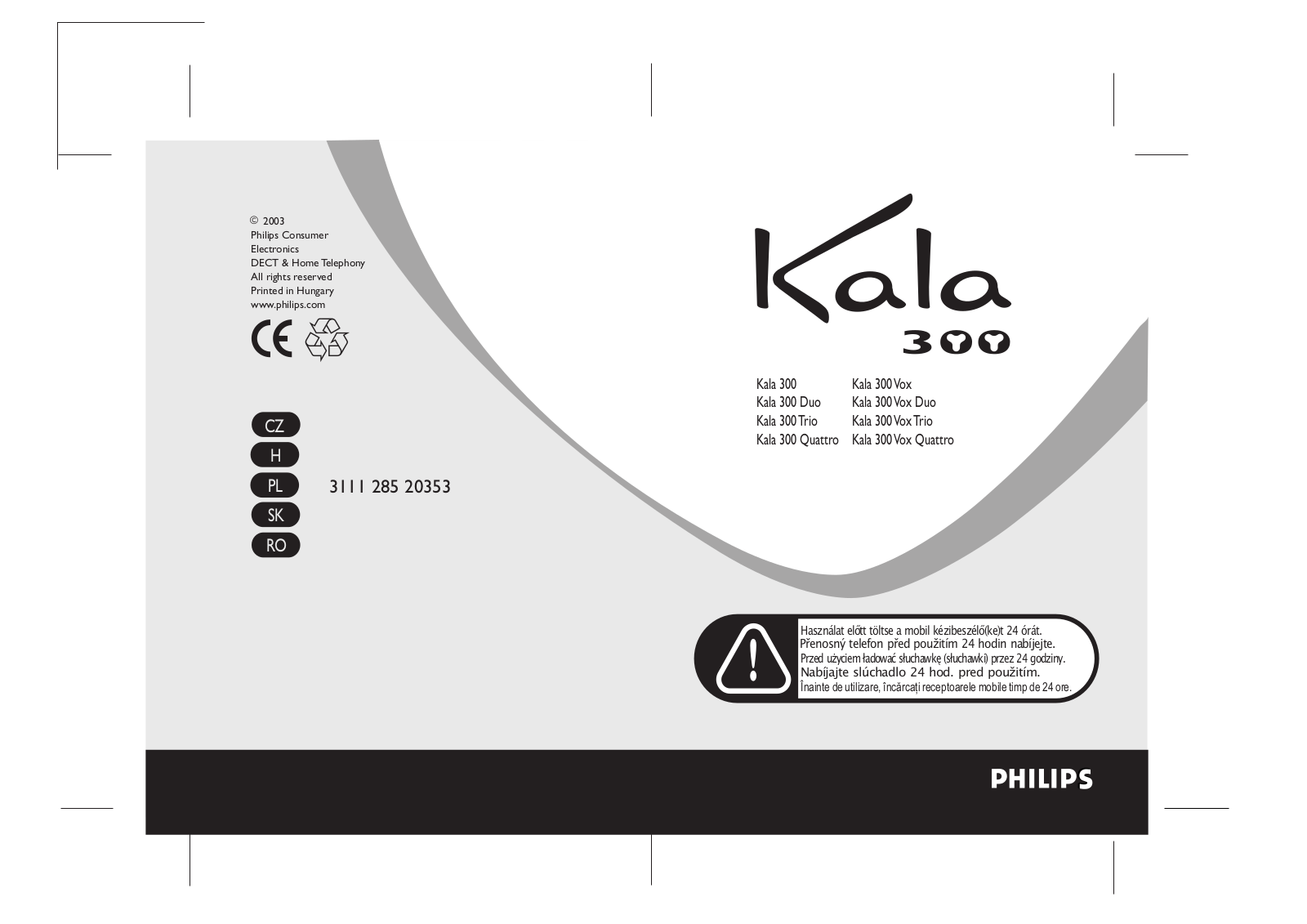 Philips TU3354BG211P, TU3353BG211P, TU3354, TU3353, TU3351/PBB071P User Manual