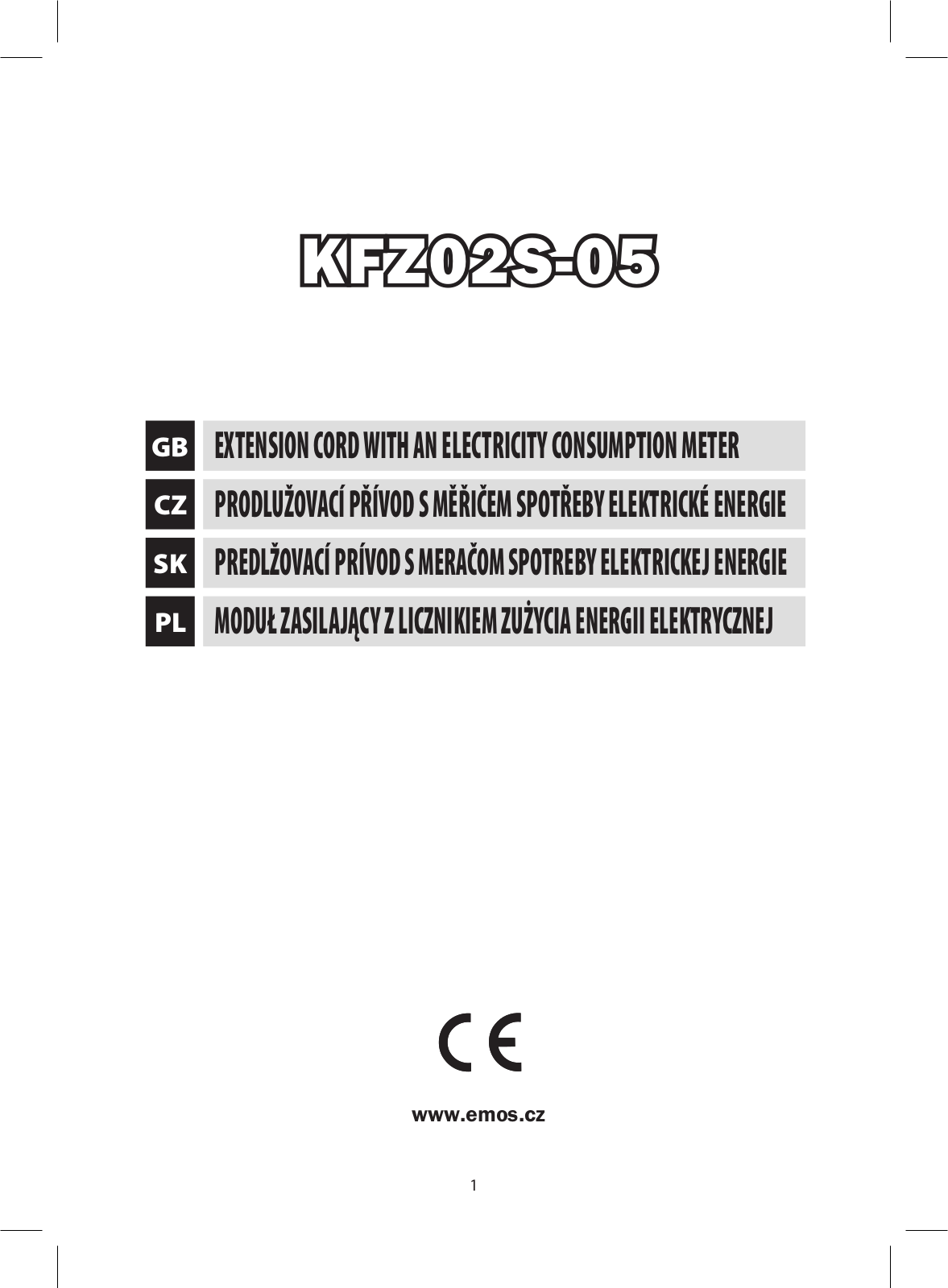 Emos P5802 Operating Instructions