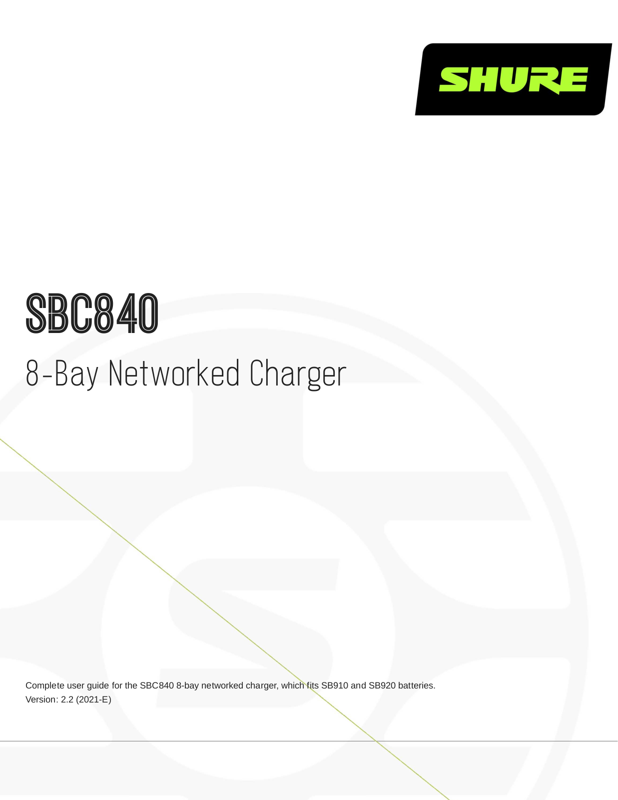 Shure SBC840-US User guide - ManualMachine.com