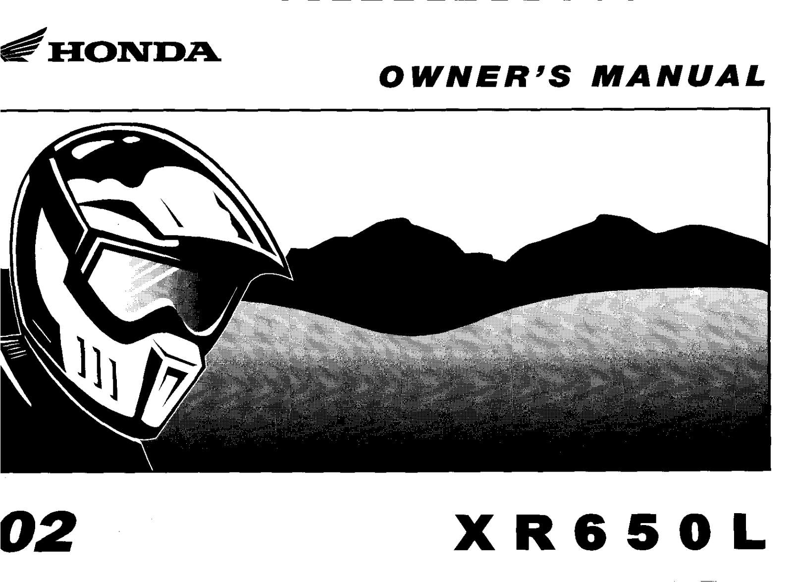 Honda XR650L 2002 Owner's Manual