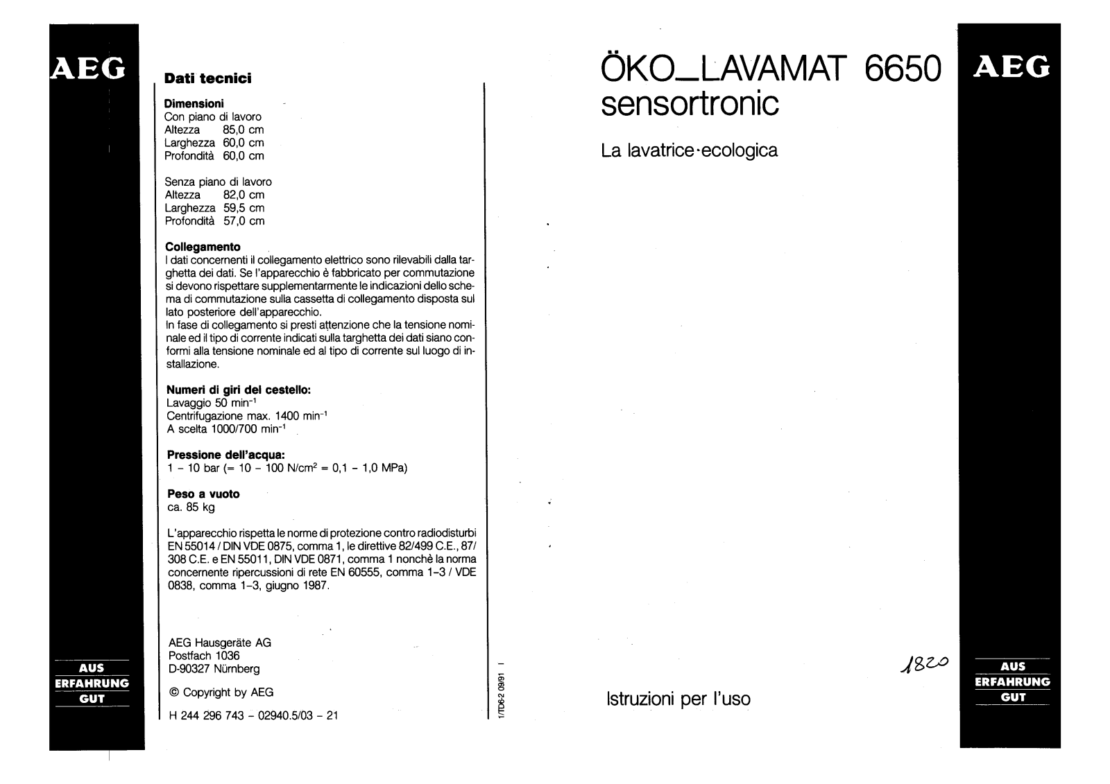 AEG LAV6650 User Manual - ManualMachine.com