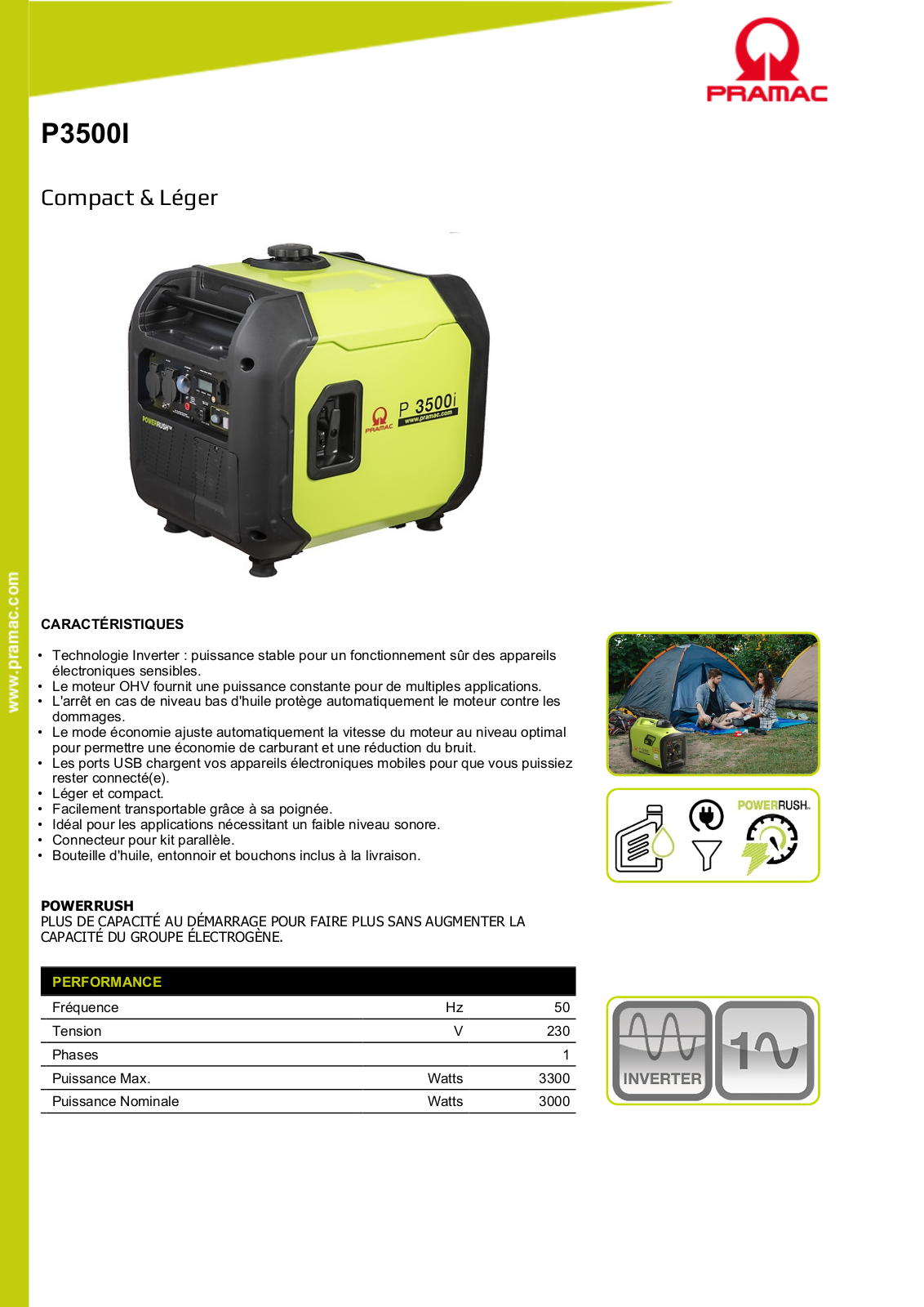 Pramac P3500I Specification - ManualMachine.com
