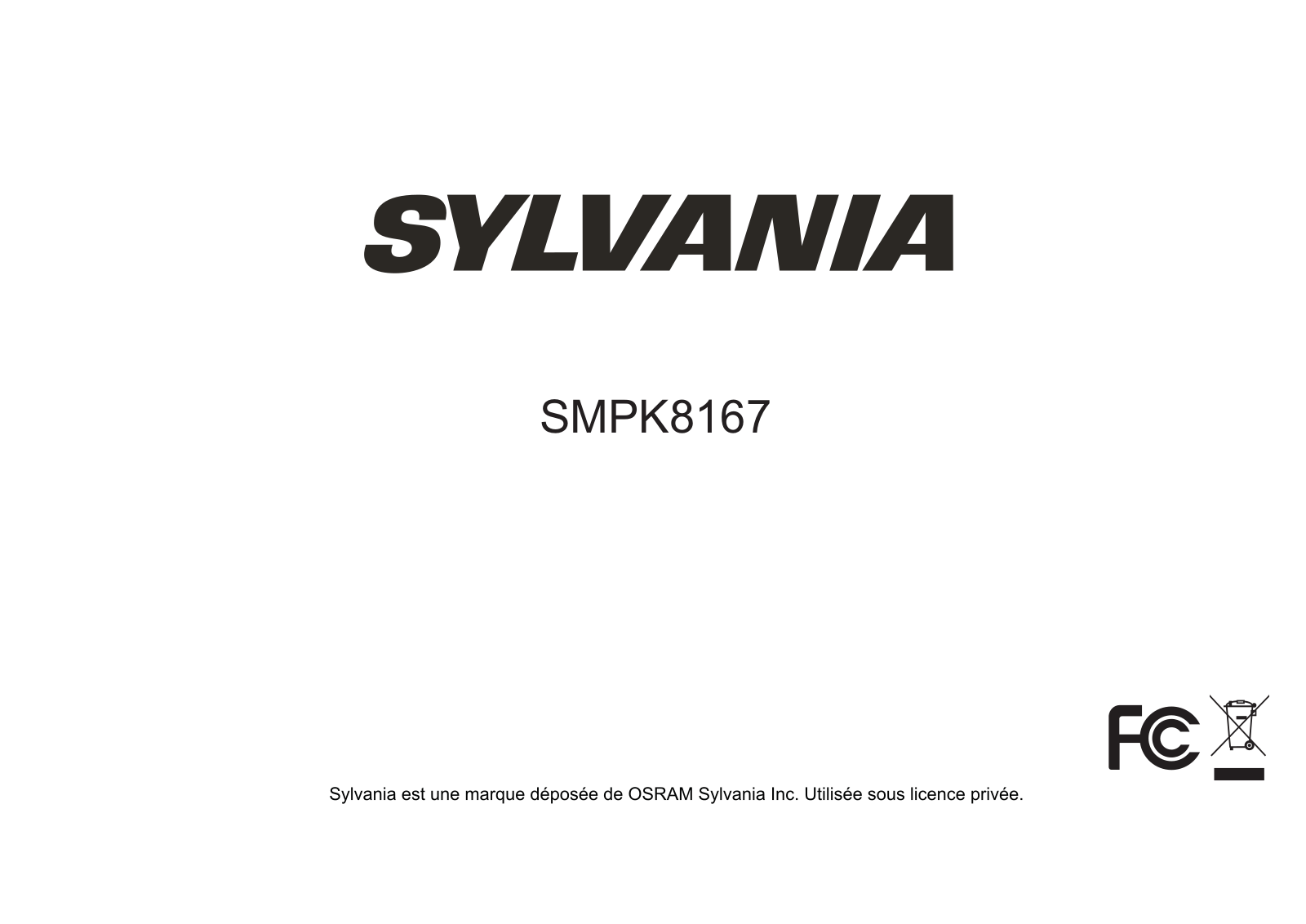 SYLVANIA SMPK 8167 User Manual