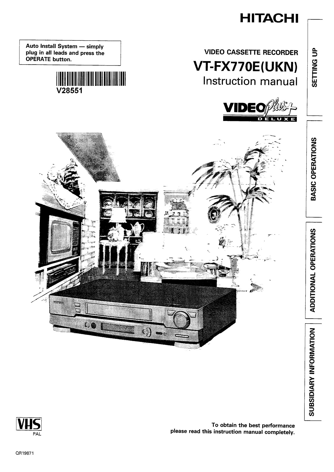 Hitachi VTFX770EUKN User Manual