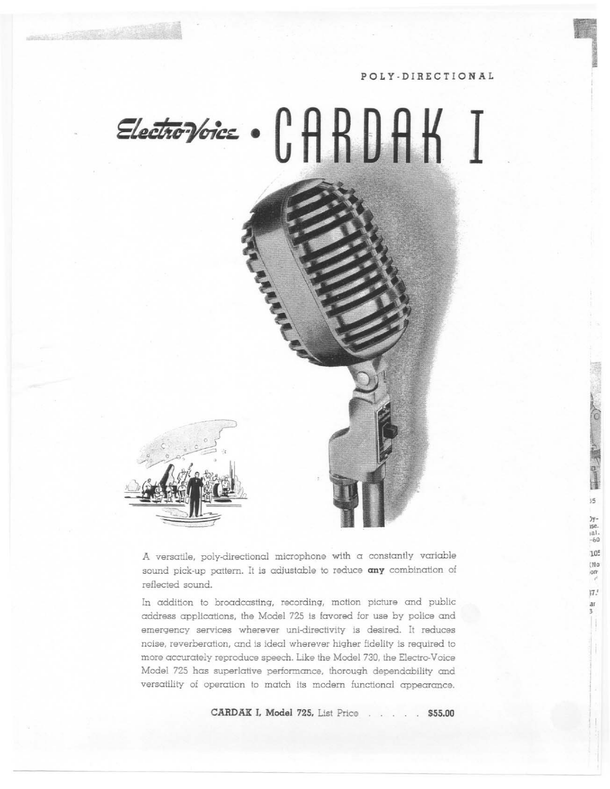 Electro-voice 725 DATASHEET