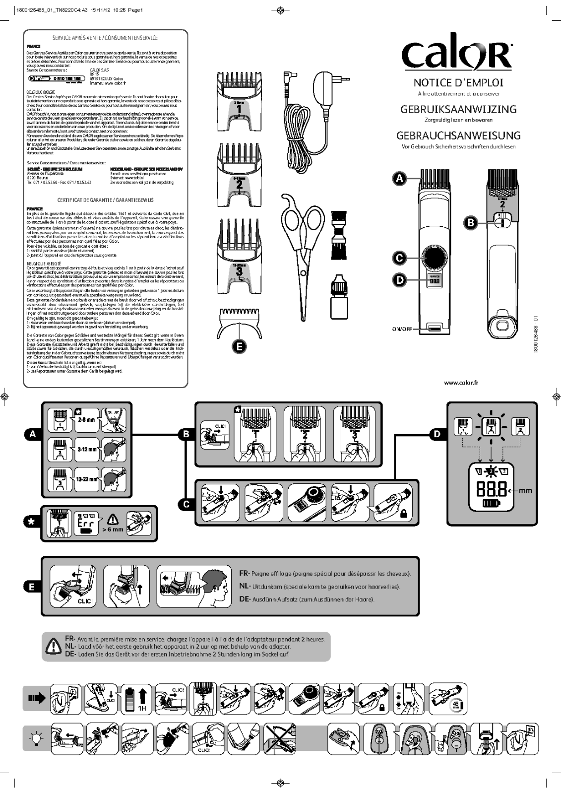 Calor TN8220C4 User Manual