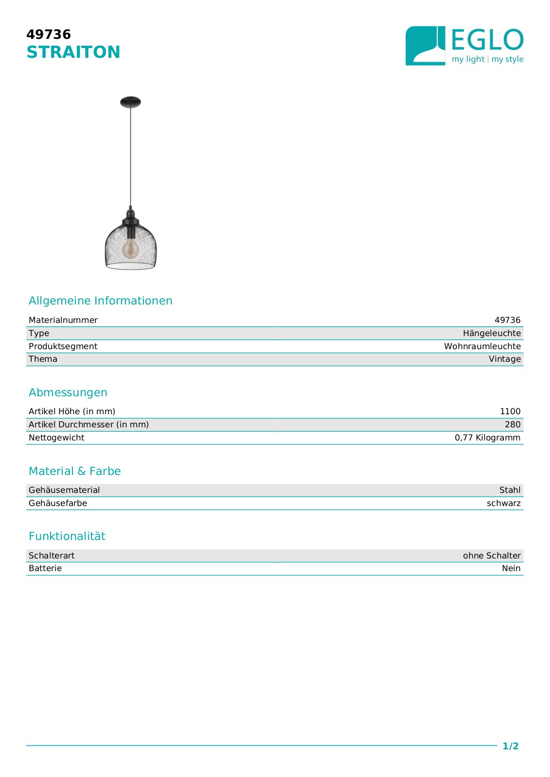 Eglo 49736 Service Manual