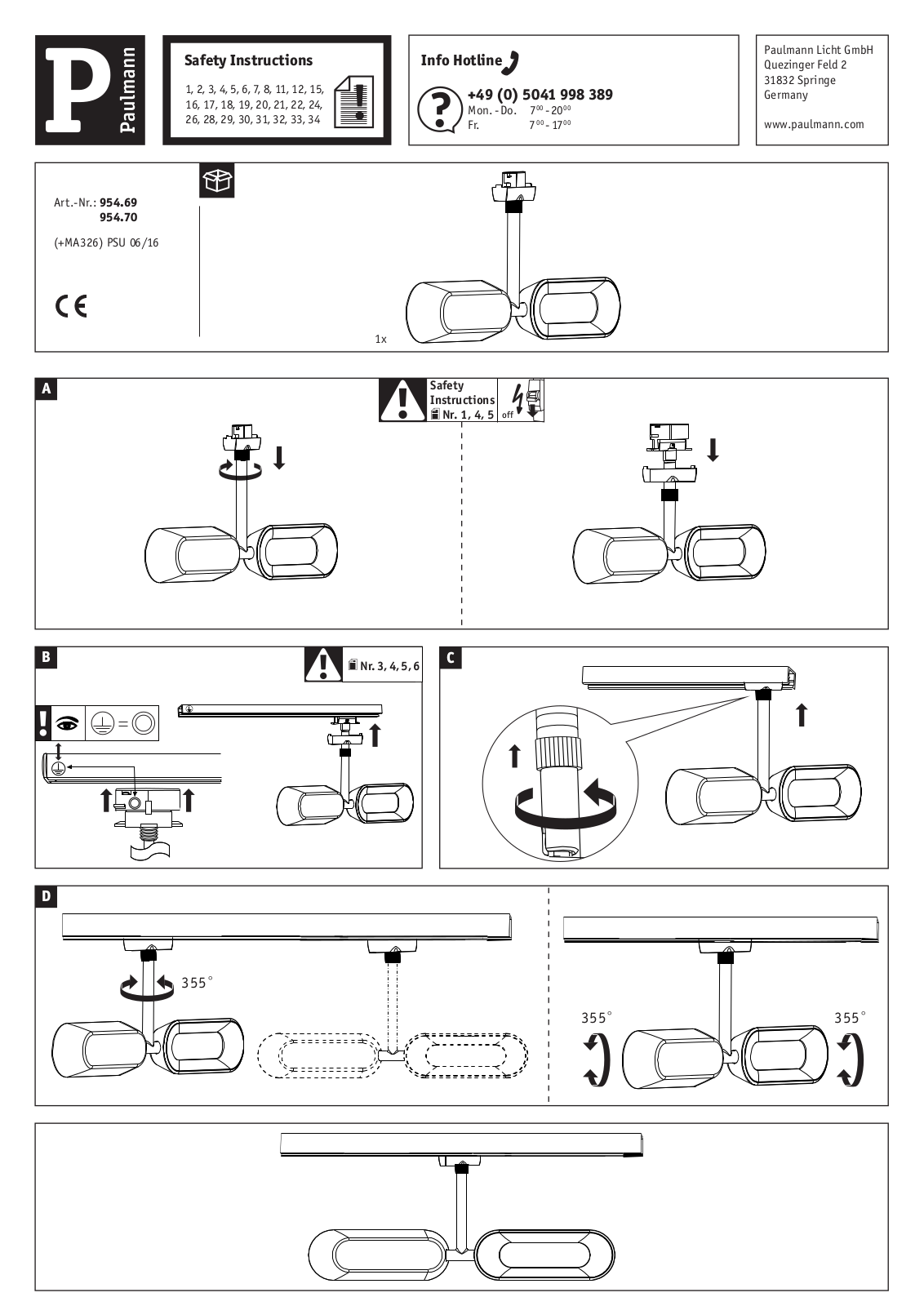Paulmann 954.69 operation manual - ManualMachine.com