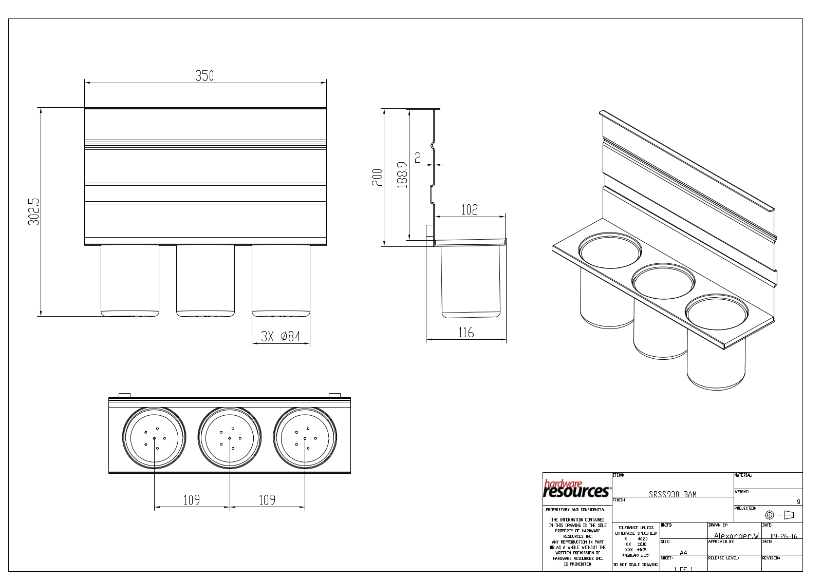 Hardware Resources HWSC1684 Dimensions - ManualMachine.com