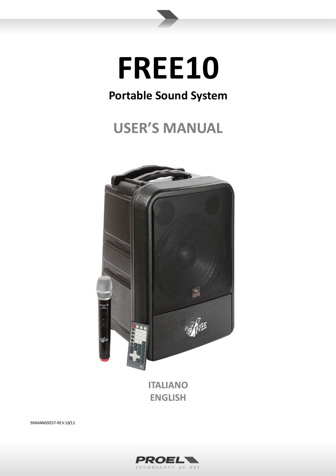 Proel FREE10 USER’S MANUAL