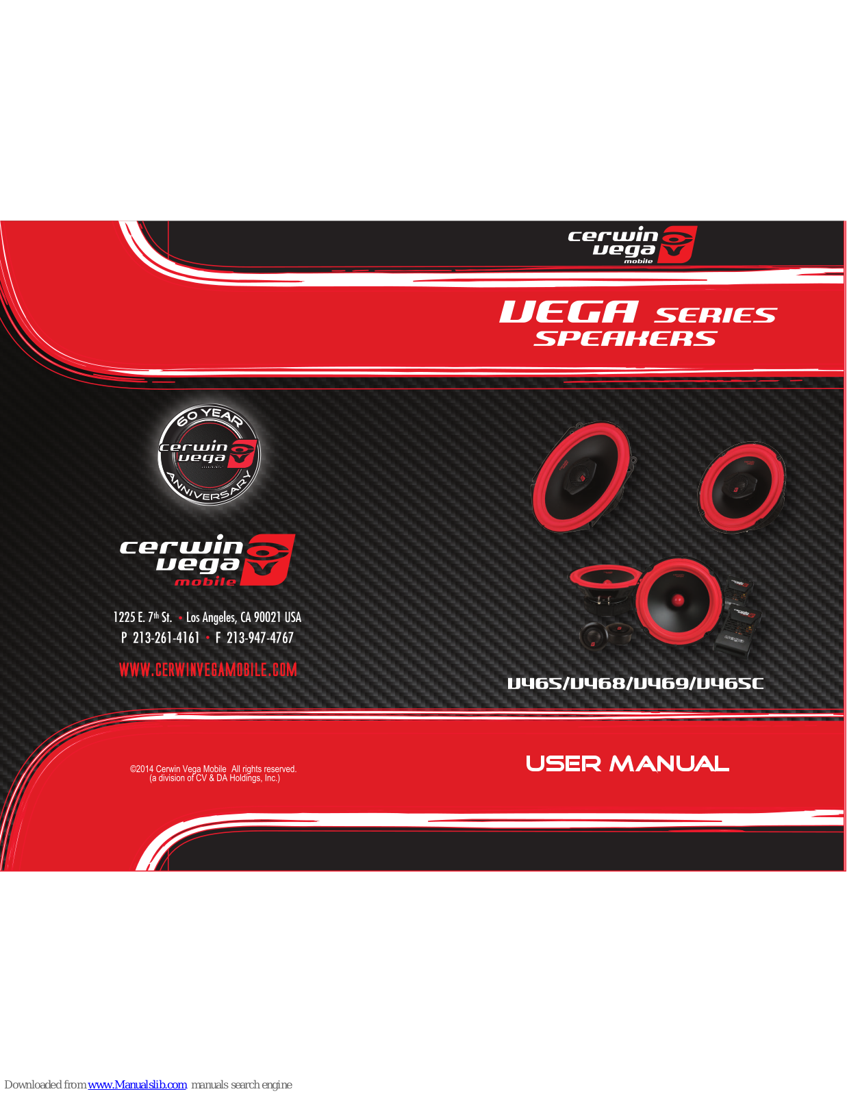 Cerwin-Vega V465, V469, V468, V465C User Manual