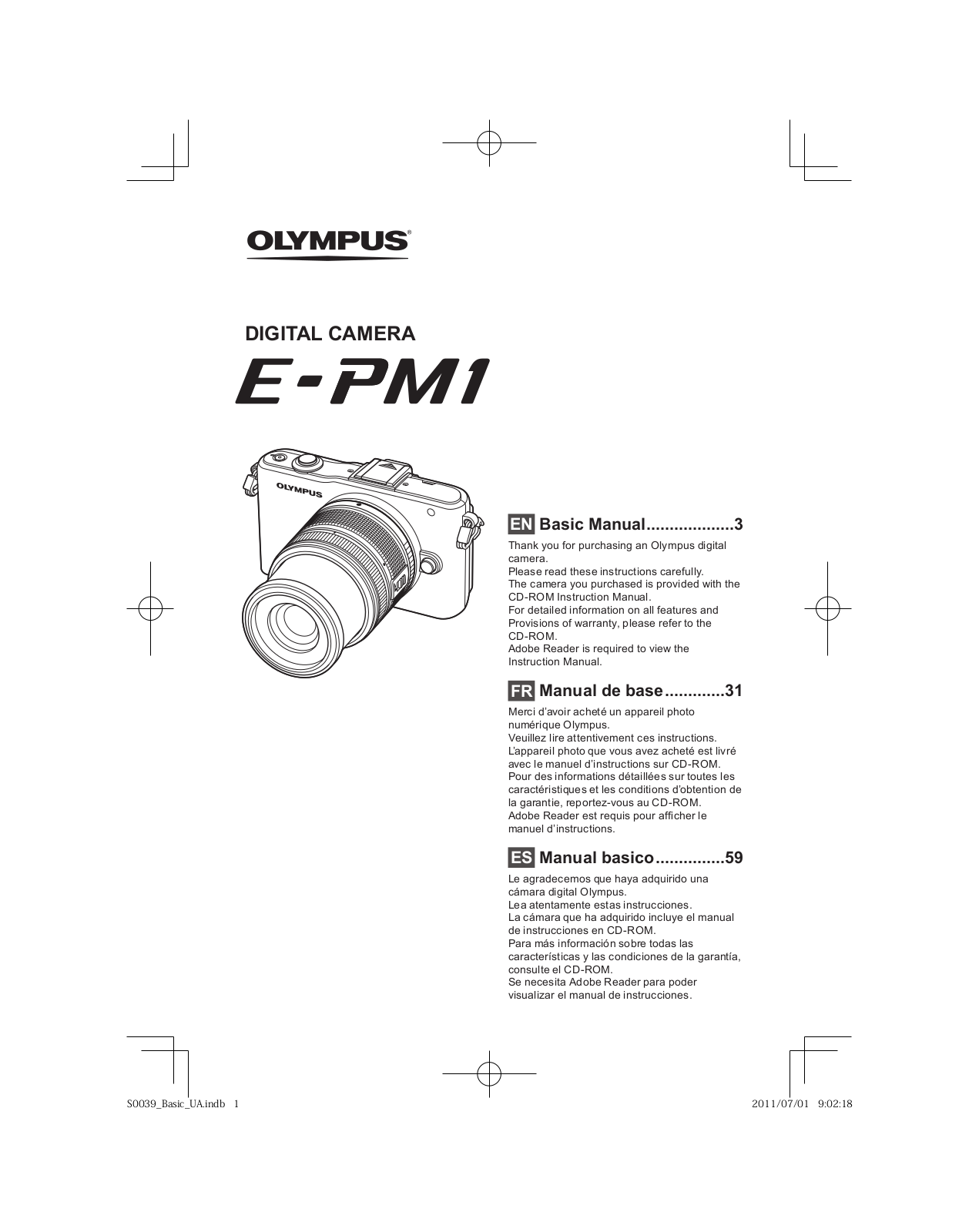 Olympus E-PM1 User Manual