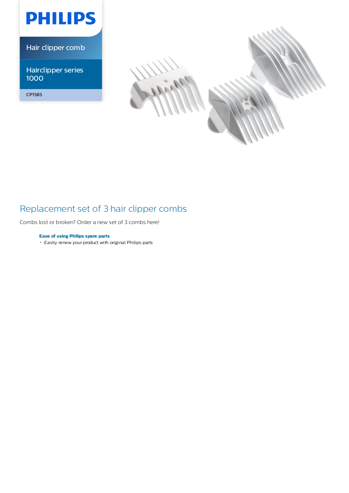 Philips CP1585/01 leaflet - ManualMachine.com