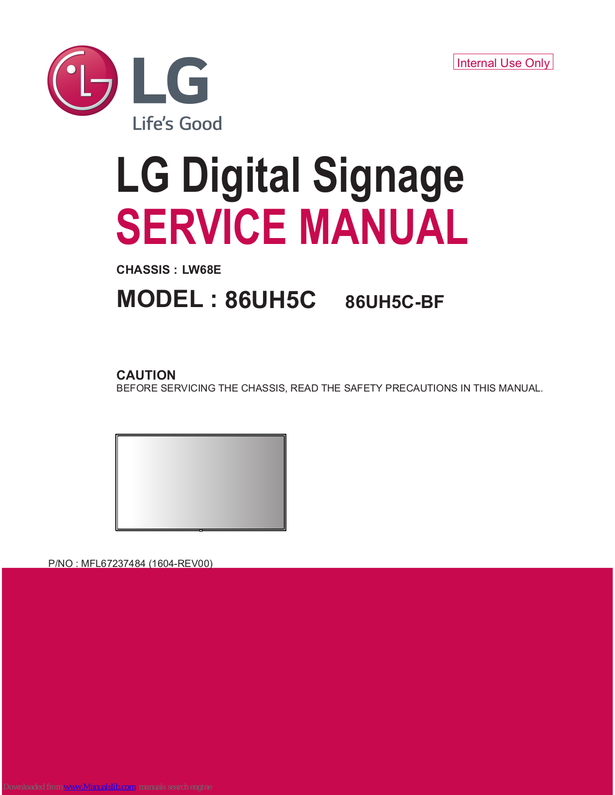 LG 86UH5C-BF Service Manual