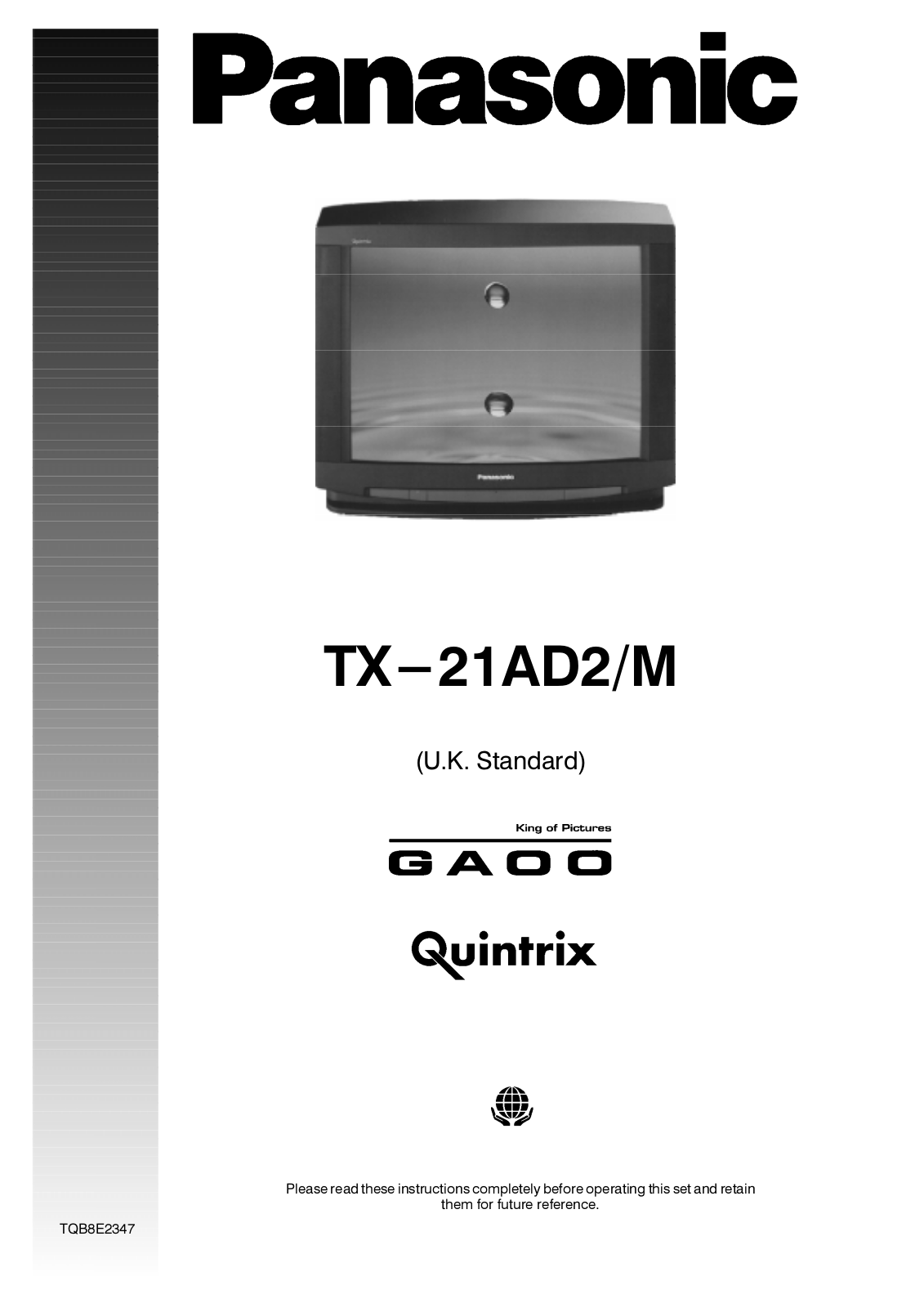 Panasonic TX-21AD2, TX-21AD2M User Manual