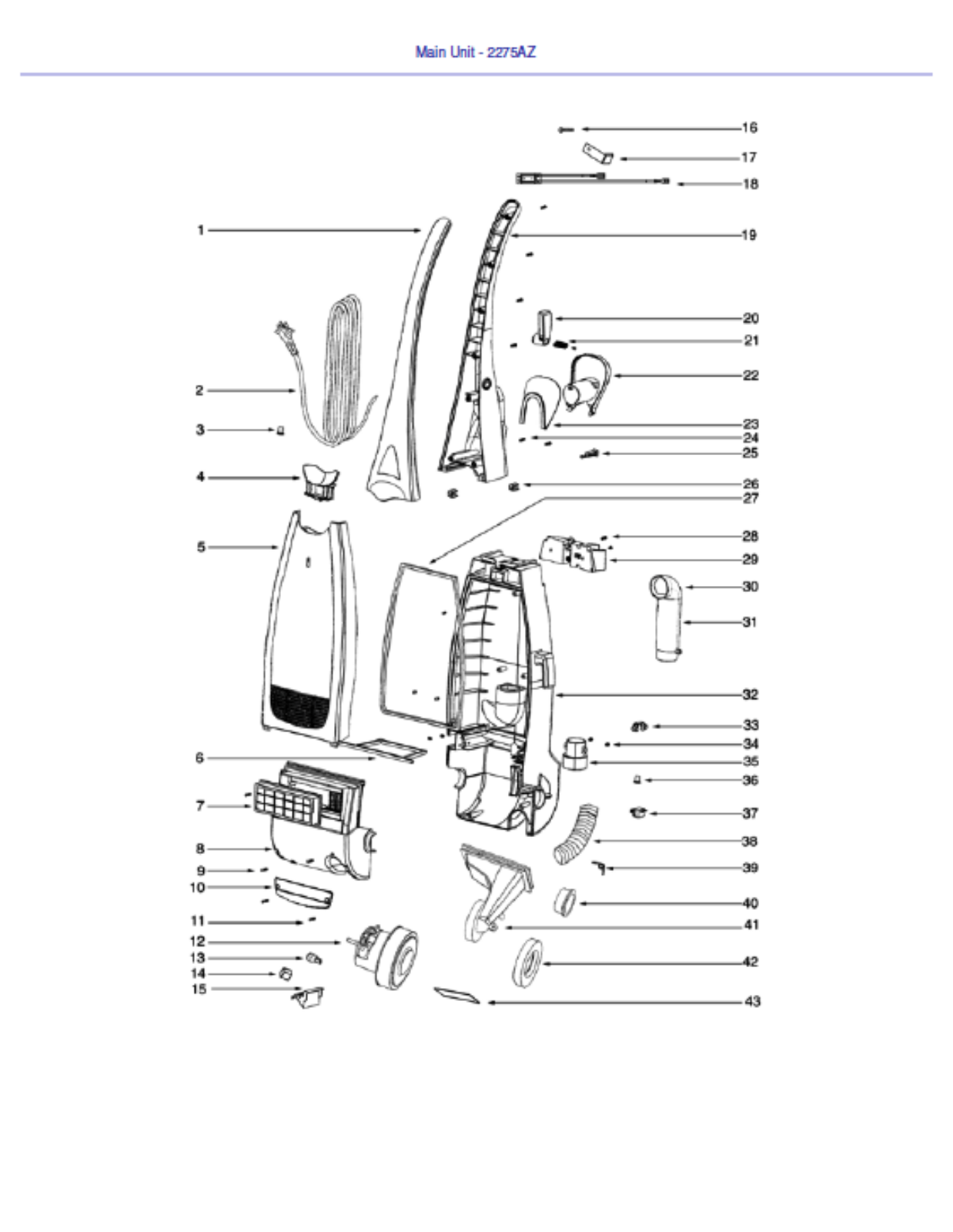 Eureka 2275az Specification Data - ManualMachine.com