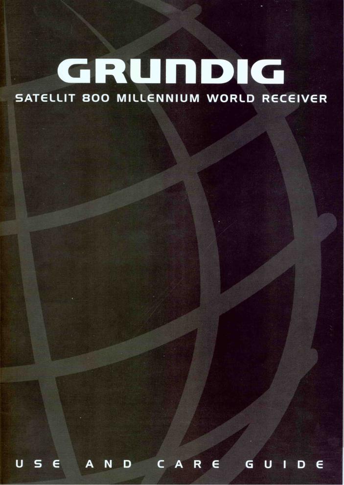 Grundig Satellit-800 Owners Manual